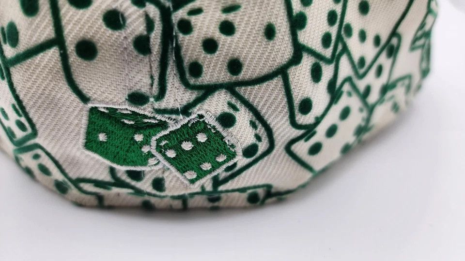 New Era New Era Hat Cap Fitted Mens 7 Green and White Dice Size ONE SIZE - 2 Thumbnail