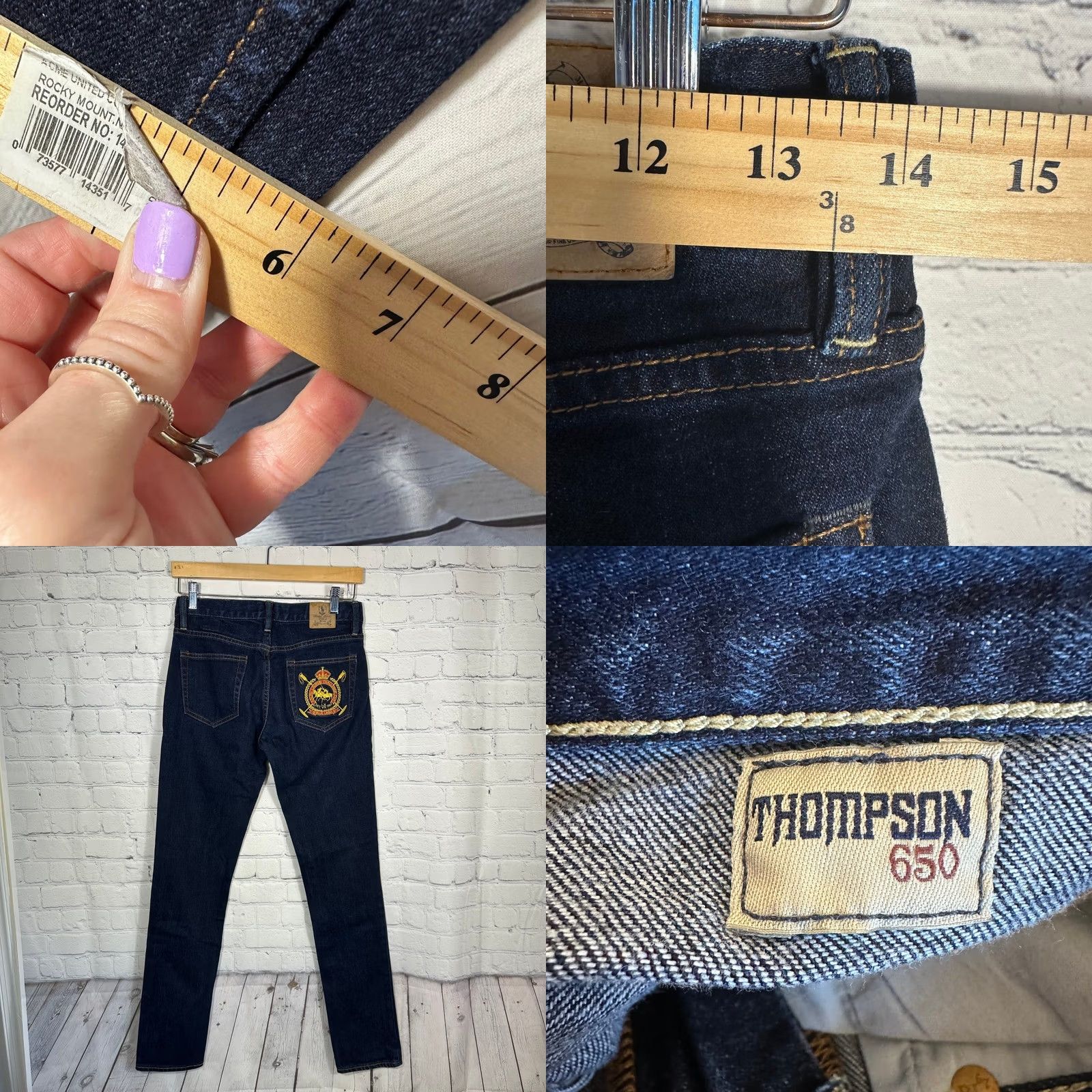 Polo Ralph Lauren Ralph Lauren Sport Blue Label Jeans Womens 27 Slim Indigo 5-Pocket Embroidered Crest Stretch Cotton Blend Denim 32Inseam Womens Size 27" / US 4 / IT 40 - 8 Thumbnail