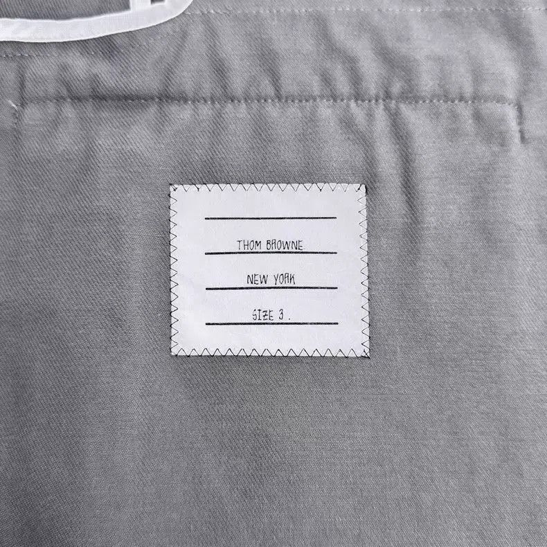 Thom Browne Thom Browne Dark Gray Gun Collar Double Sleeve Patch Strip Size US L / EU 52-54 / 3 - 6 Thumbnail