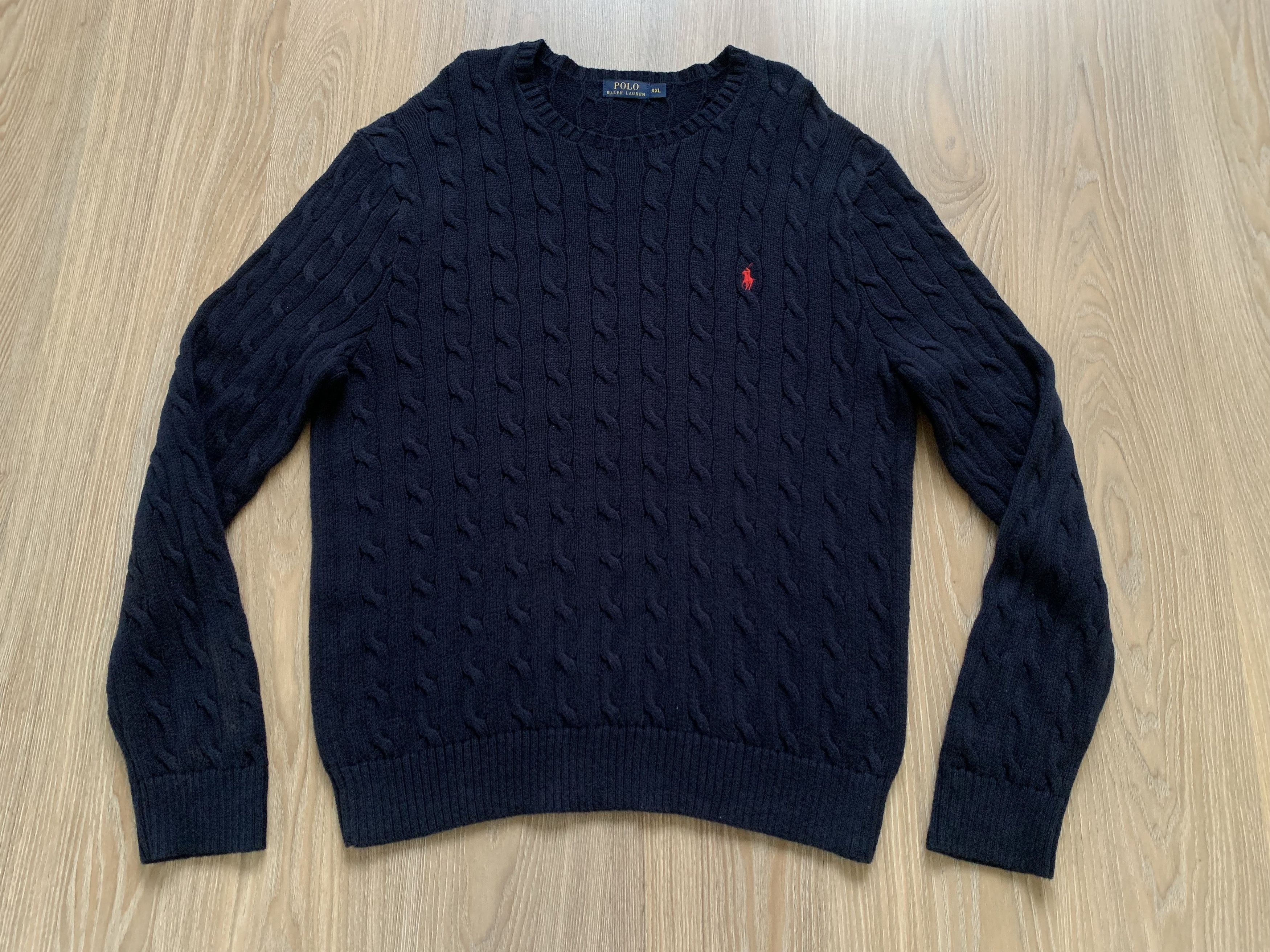 Polo Ralph Lauren Polo Ralph Lauren Vintage Cable Knit Crewneck Sweater Size US XXL / EU 58 / 5 - 2 Thumbnail