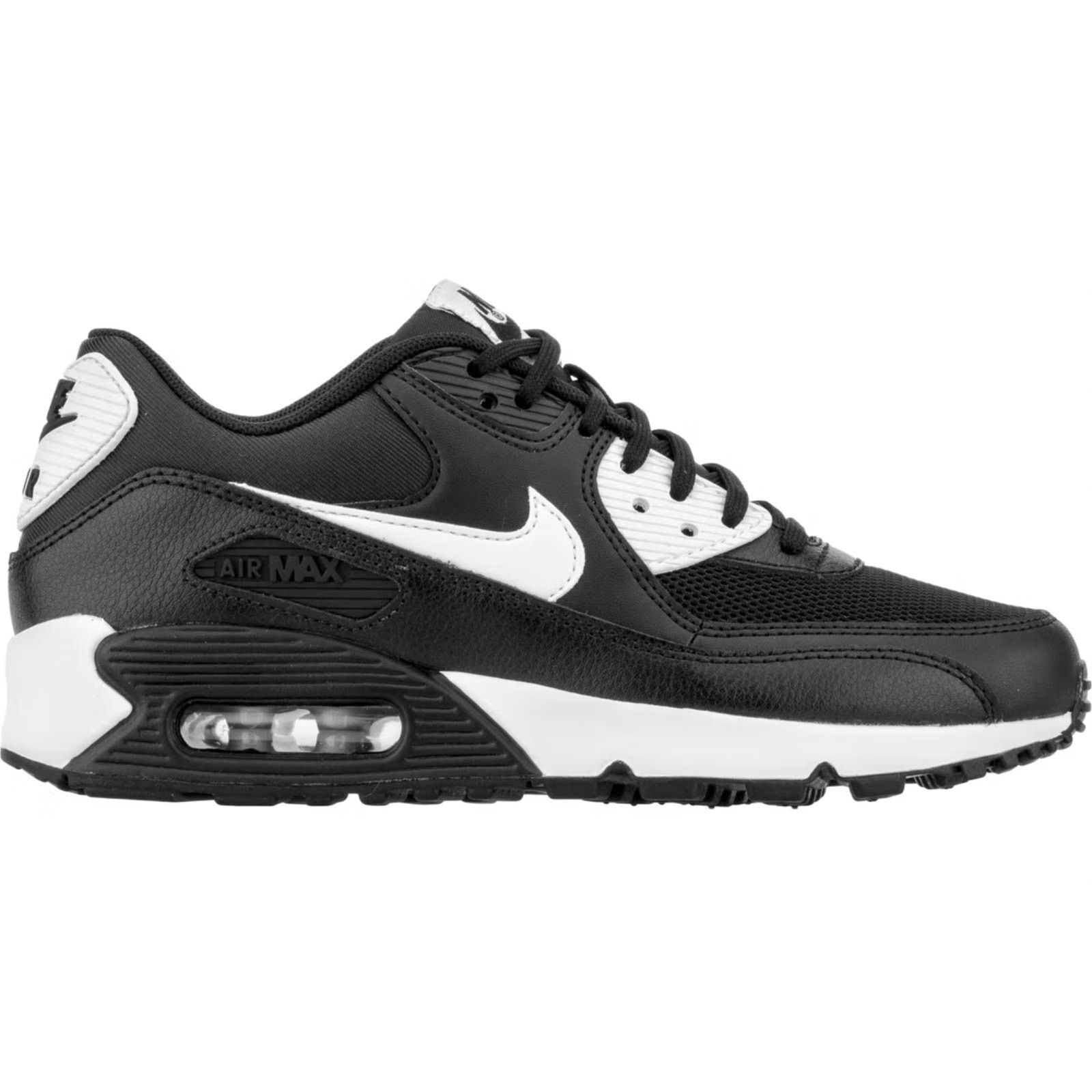 image of Nike Air Max 90 Essential Black White 8.5 Shoes, Women's