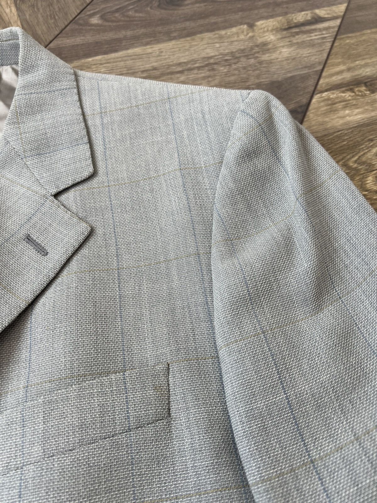 Lardini Vintage Lardini Check Wool Blazer Jacket 3-Button Size 54R - 7 Thumbnail