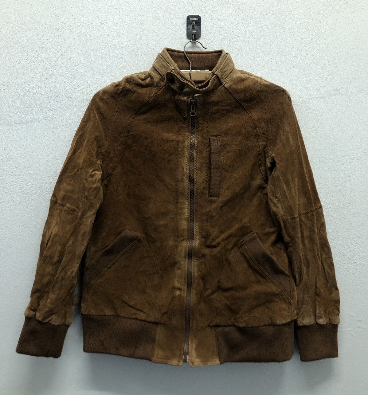 Shuhei Ogawa Brown Leather Bomber Jacket - Made in Japan