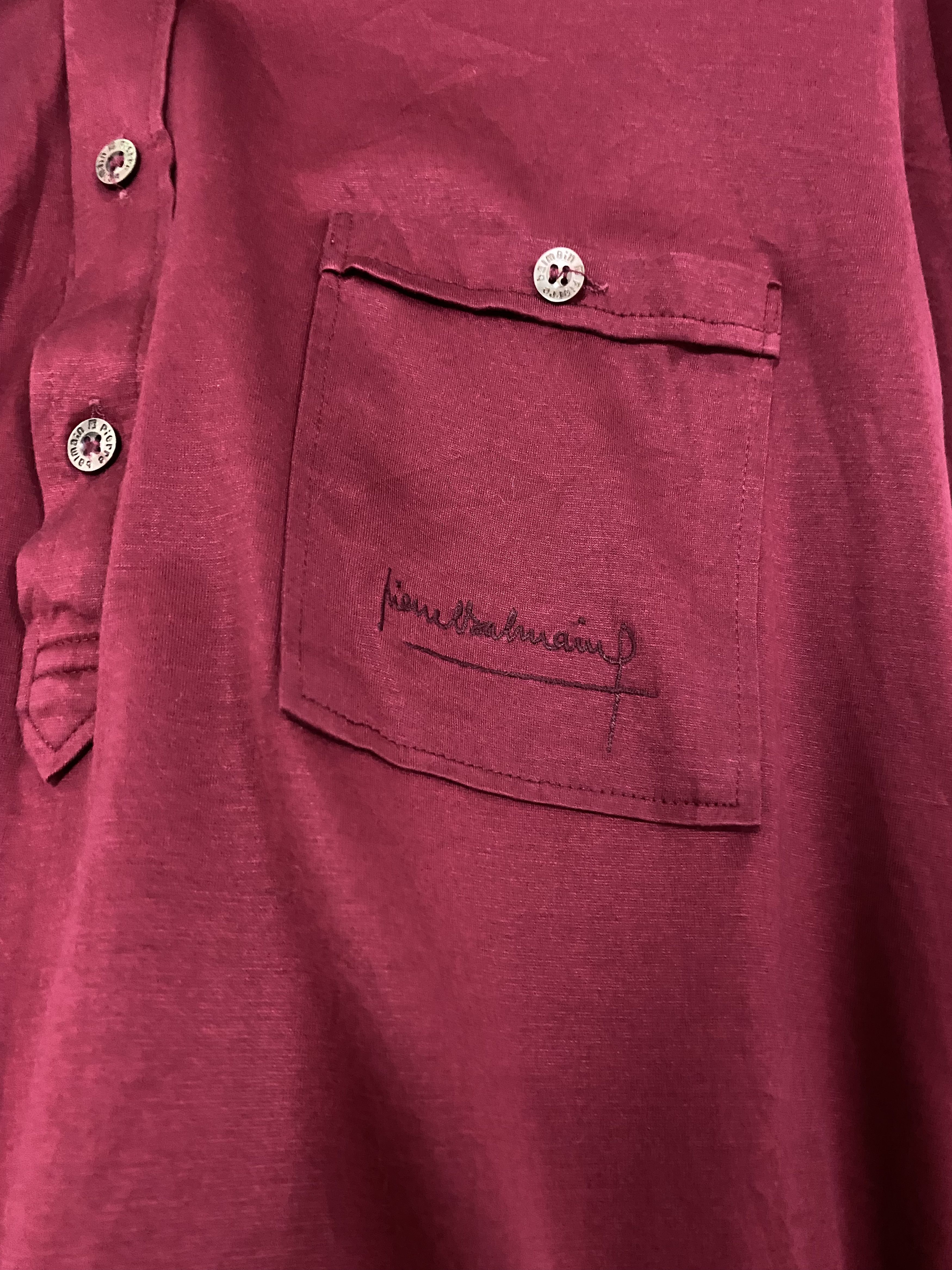 Balmain Vintage Pierre Balmain Half Button Polo Shirt Size US M / EU 48-50 / 2 - 3 Thumbnail