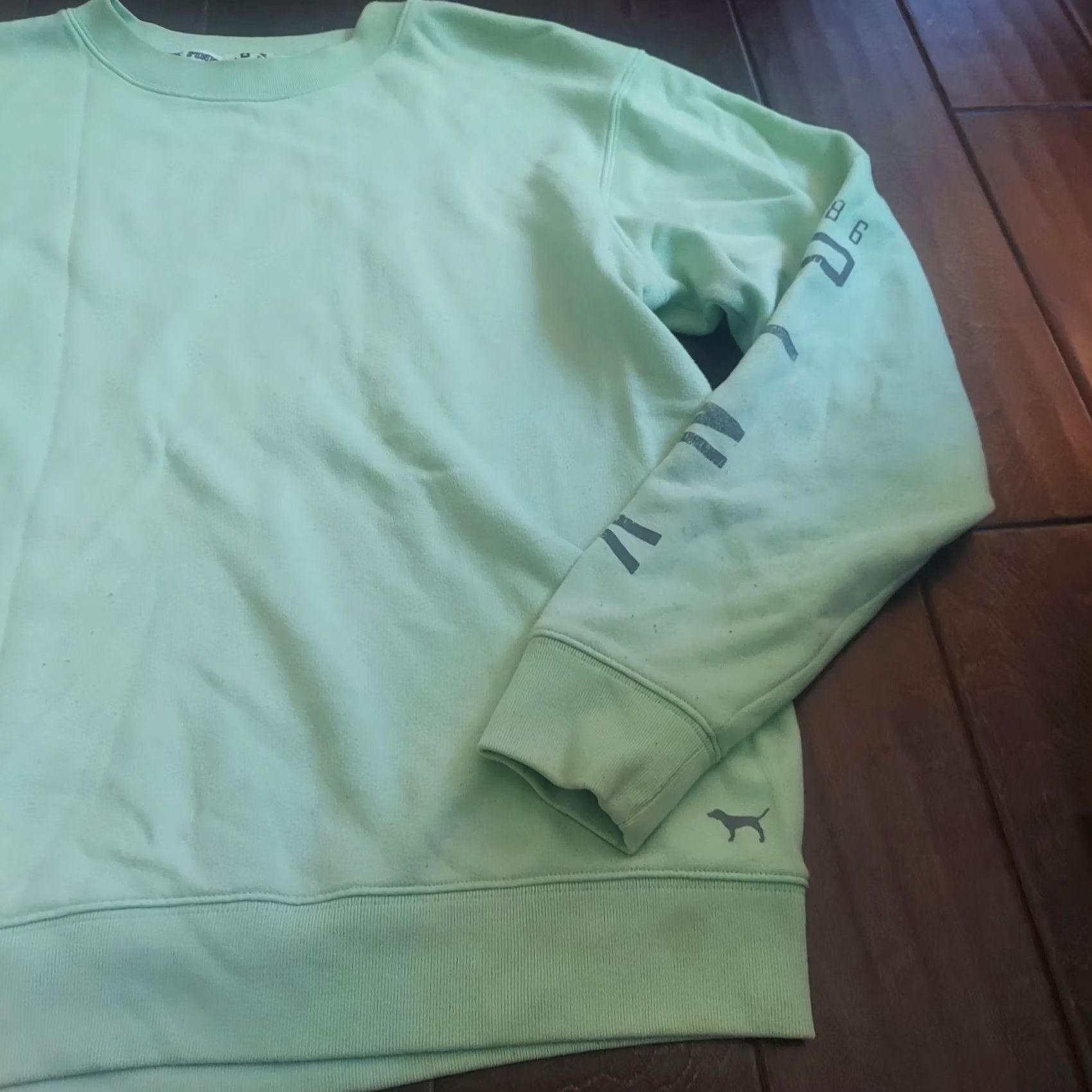 Victoria's Secret Victoria's Secret Pink Sweatshirt Women's Regular Size S Green Long Sleeve Crew Neck Pullover Yoga Fitness Winter Fall - B763 Size S / US 4 / IT 40 - 5 Thumbnail