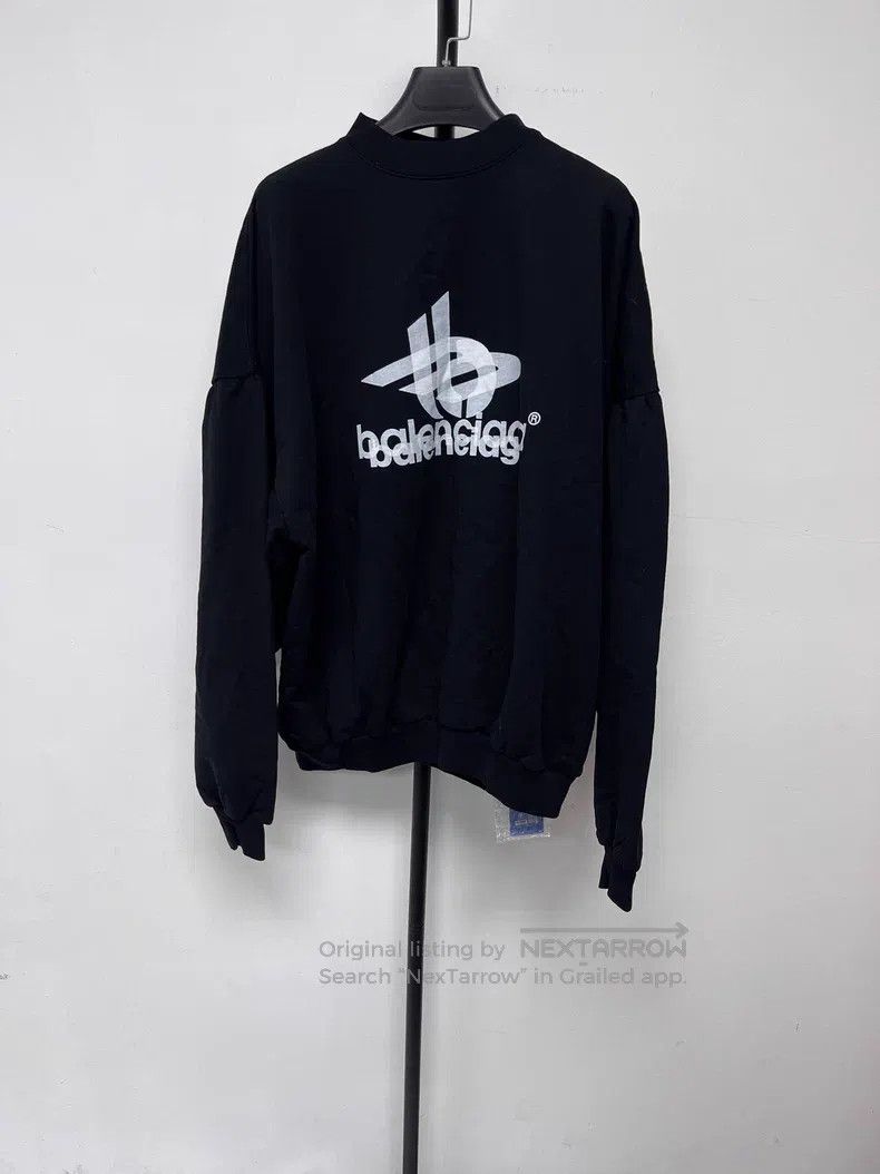 Balenciaga Balenciaga Letter Printed Casual Pullover Long Sleeve Swea Size US S / EU 44-46 / 1 - 1 Thumbnail