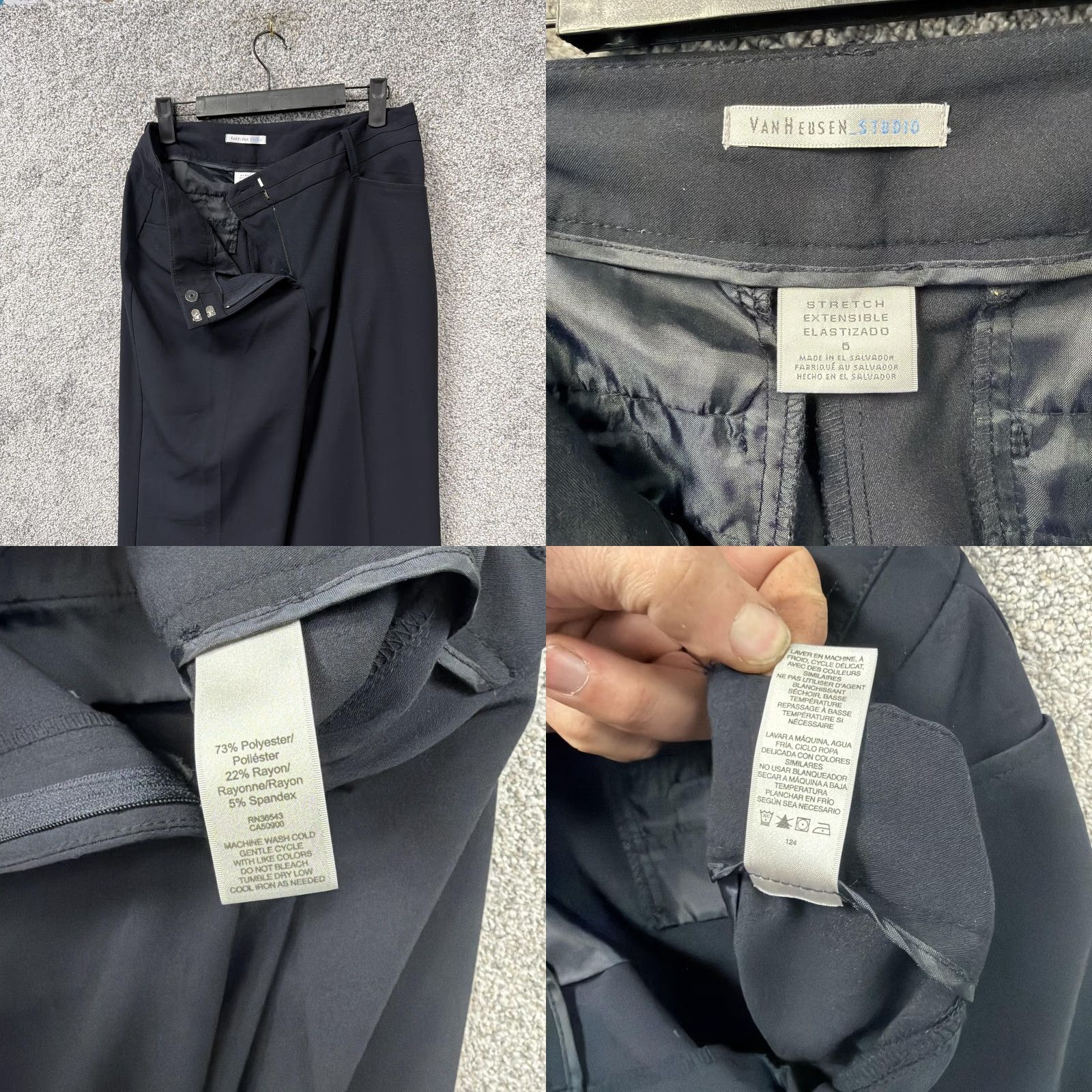 Van Heusen Van Heusen Dress Pants Womens 6 32x26.5 Blue Straight Stretch Office Workwear Pants Blue Dress Pants Women Regular 32x26.5 Vel Dress Pants Office Wear Size 28" / US 6 / IT 42 - 8 Thumbnail