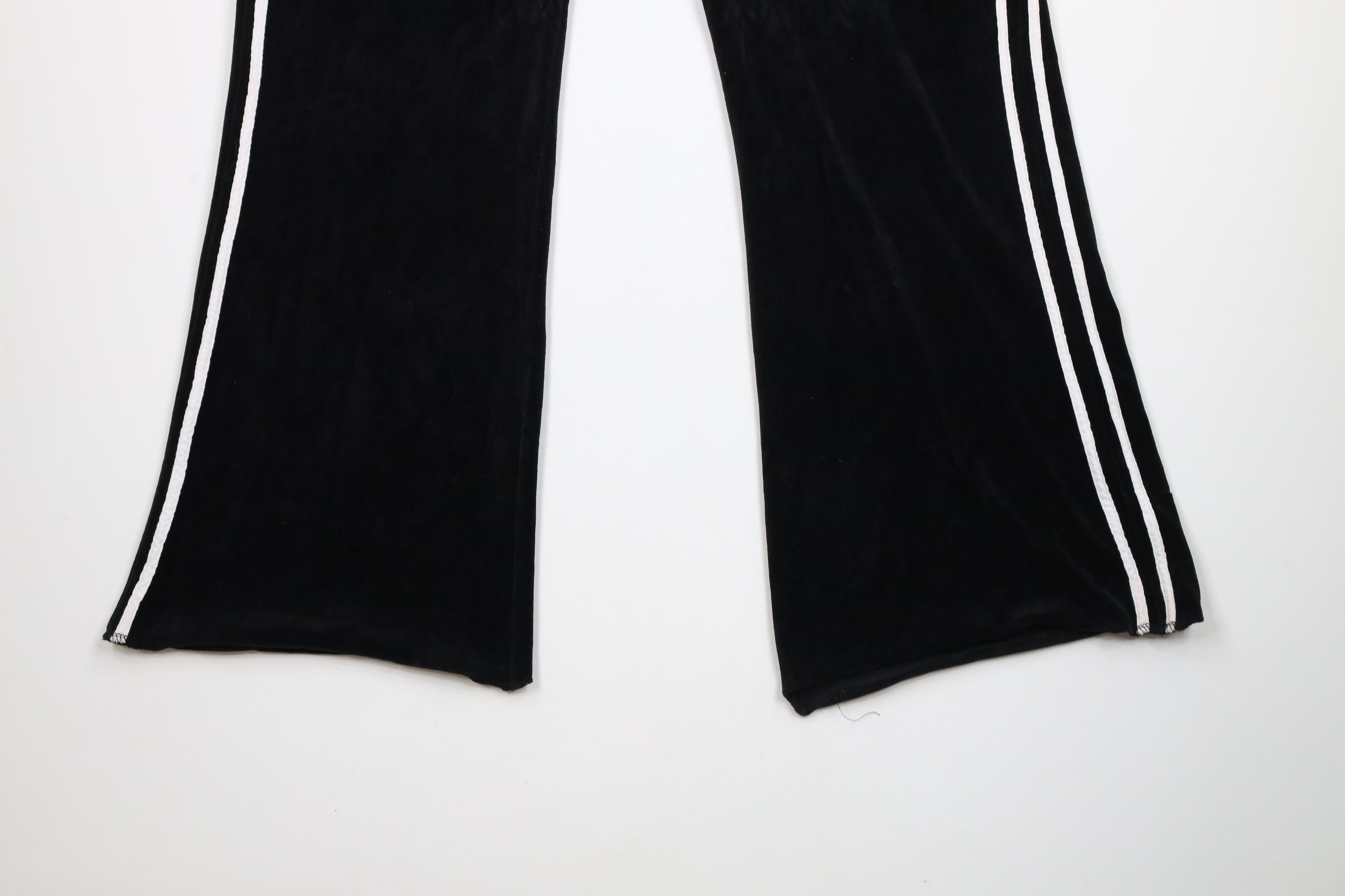 Vintage Vintage 90s Y2K Babydoll Crown Velour Wide Leg Sweatpants Size 34" / US 12 / IT 48 - 4 Thumbnail