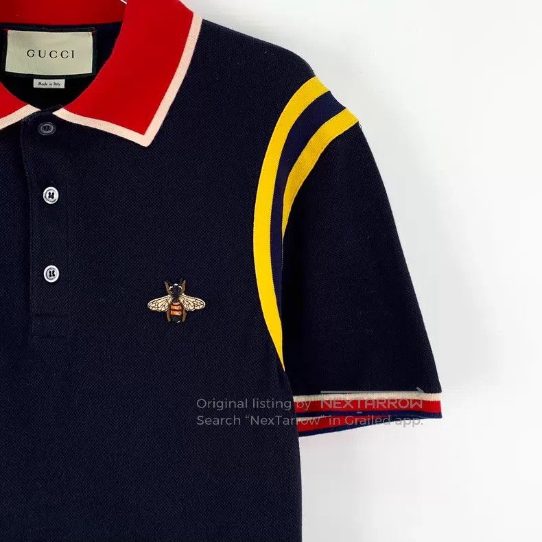 Gucci Gucci Colour-matched cotton bee embroidery cotton lapel si Size US L / EU 52-54 / 3 - 3 Thumbnail