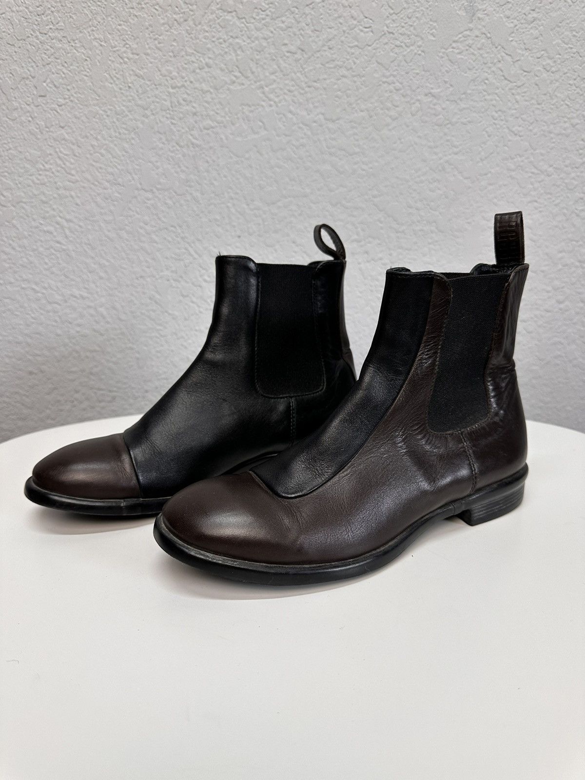 Dirk Bikkembergs Bikkembergs Brown Leather Chelsea Boots Minimal Italy Size US 6 / IT 36 - 1 Thumbnail