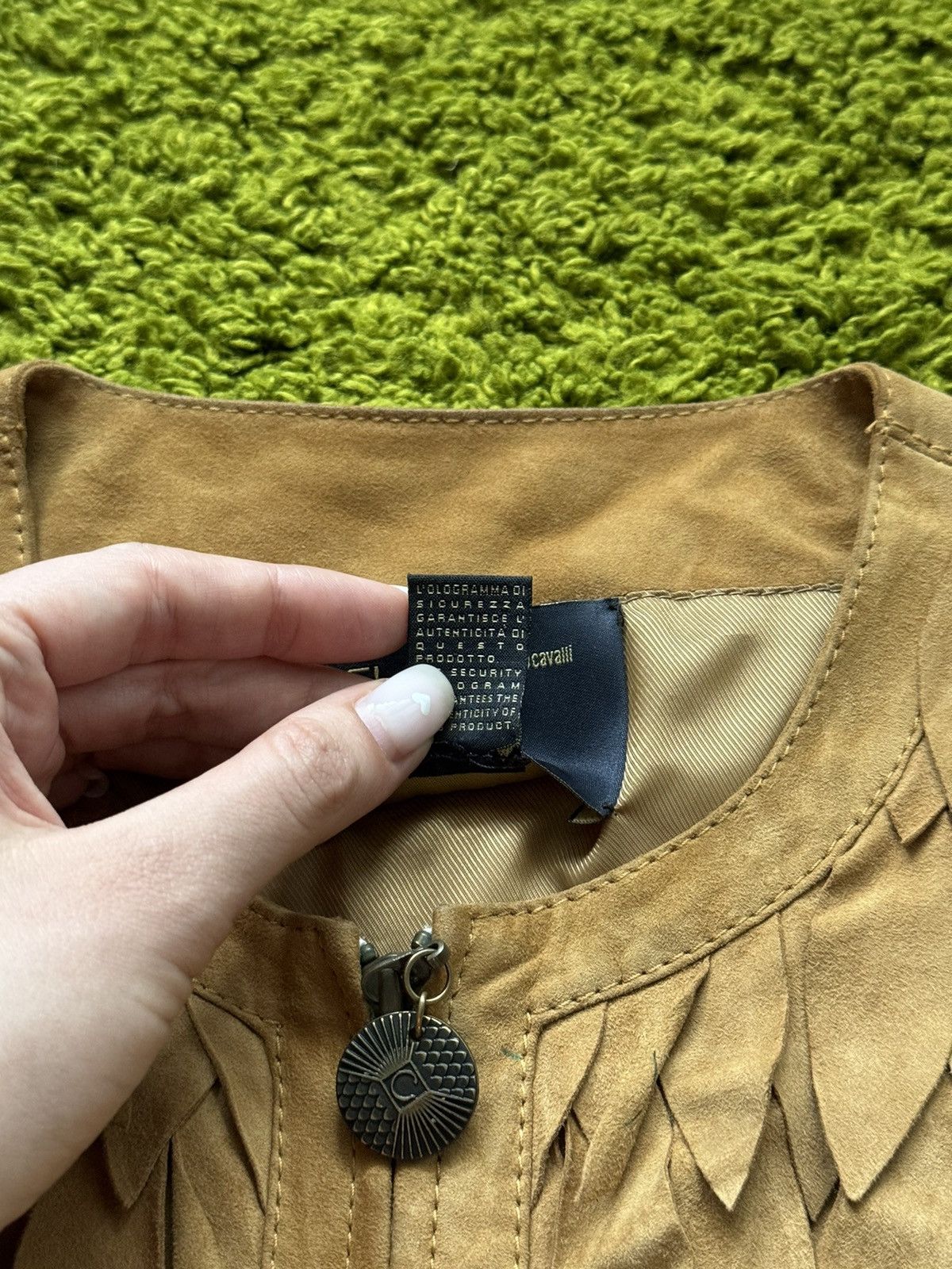 Cavalli Class × Just Cavalli × Roberto Cavalli Cavalli class 2000s vintage suede leather patchwork jacket Size M / US 6-8 / IT 42-44 - 5 Thumbnail
