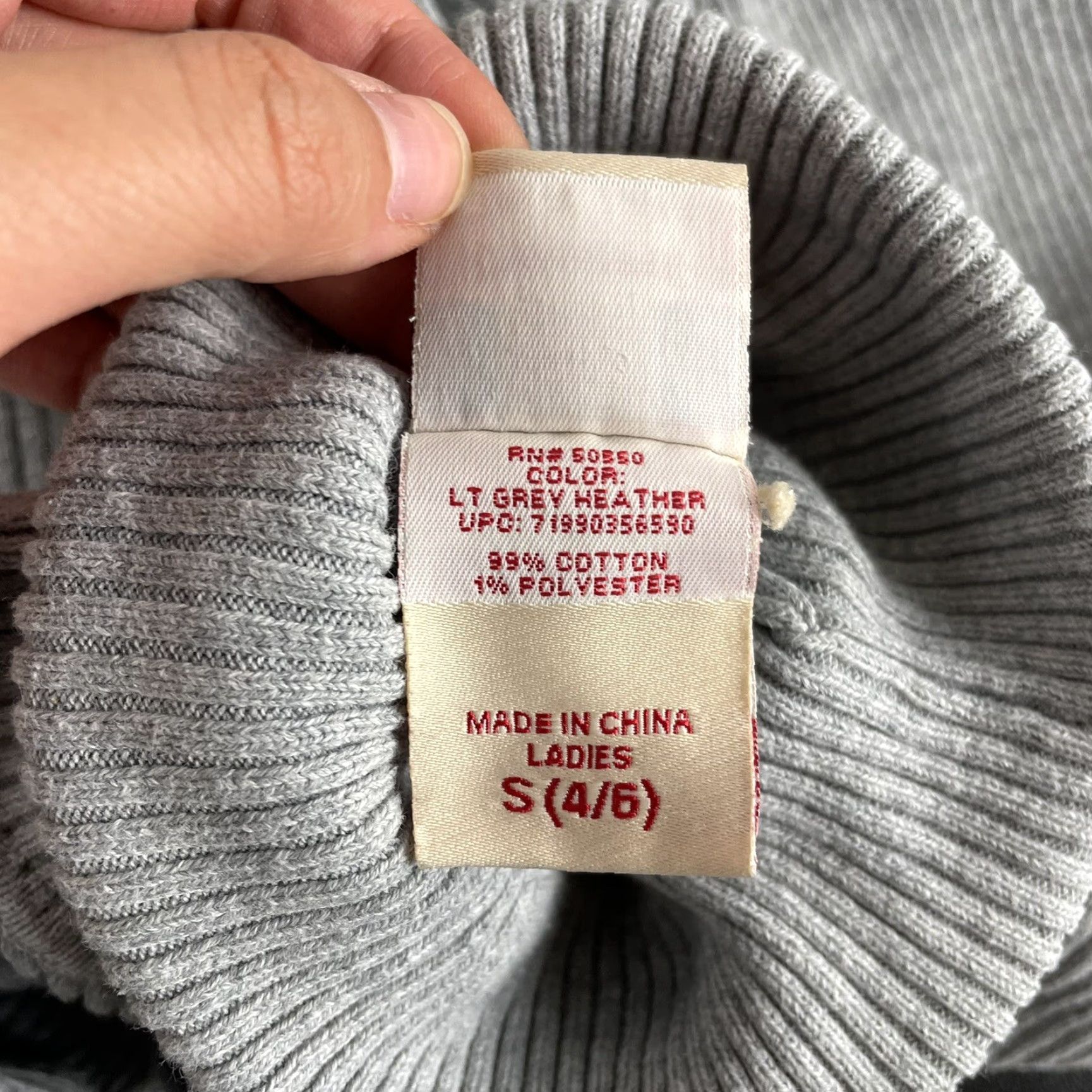 Faded Glory VINTAGE Y2K Turtleneck Sweater Womens Small Grey Rib Knit Pullover Long Sleeve, Faded Glory, Cotton, Grunge - S Size S / US 4 / IT 40 - 6 Thumbnail