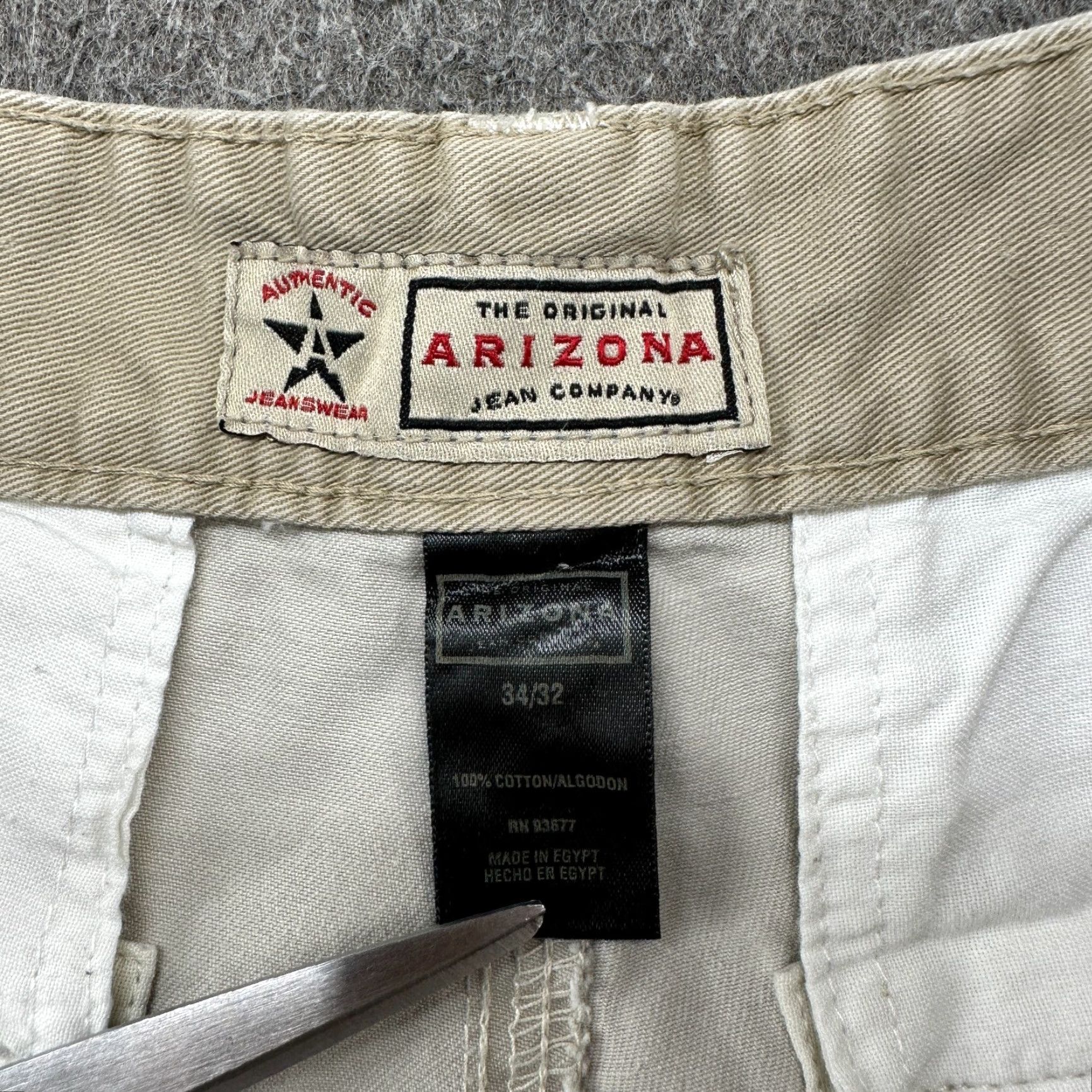 Vintage VINTAGE Arizona Jeans Pants Mens 34x32 Beige Cargo Relaxed Straight Baggy Skater Y2K Pant Mens Regular Beige Cargo Size US 34 / EU 50 - 6 Thumbnail