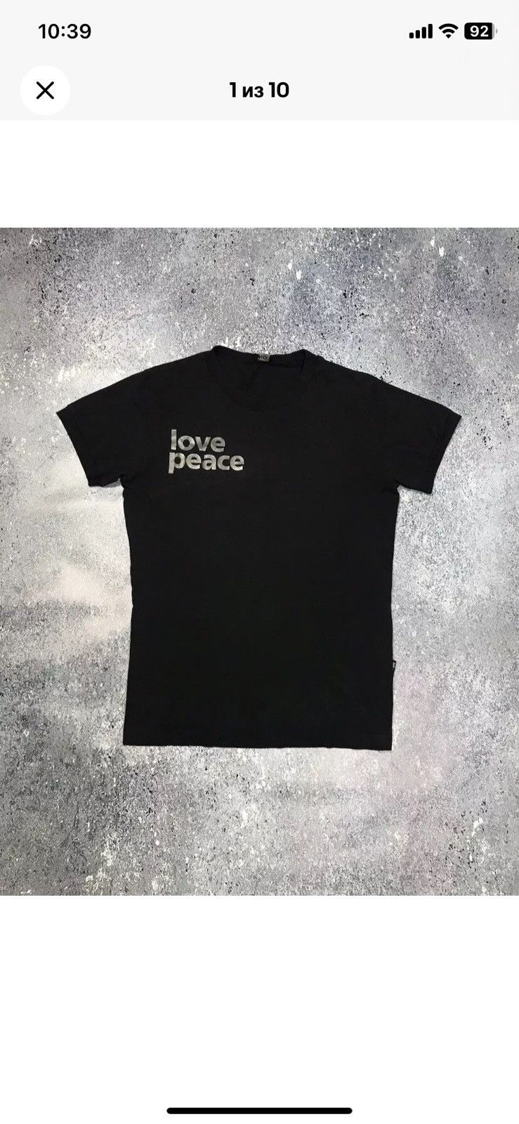 Dolce & Gabbana Dolce Gabbana Love Peace Logo Black Mens Shirt Size US L / EU 52-54 / 3 - 1 Thumbnail