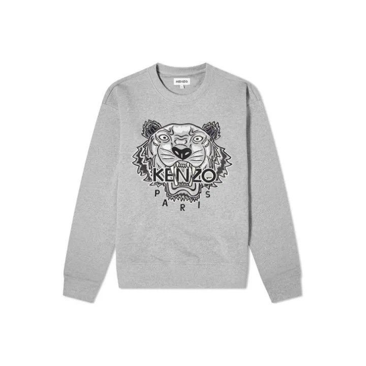 Kenzo KENZO Gray Tiger Embroidered Sweatshirt for Men -2507 Size US XL / EU 56 / 4 - 1 Thumbnail