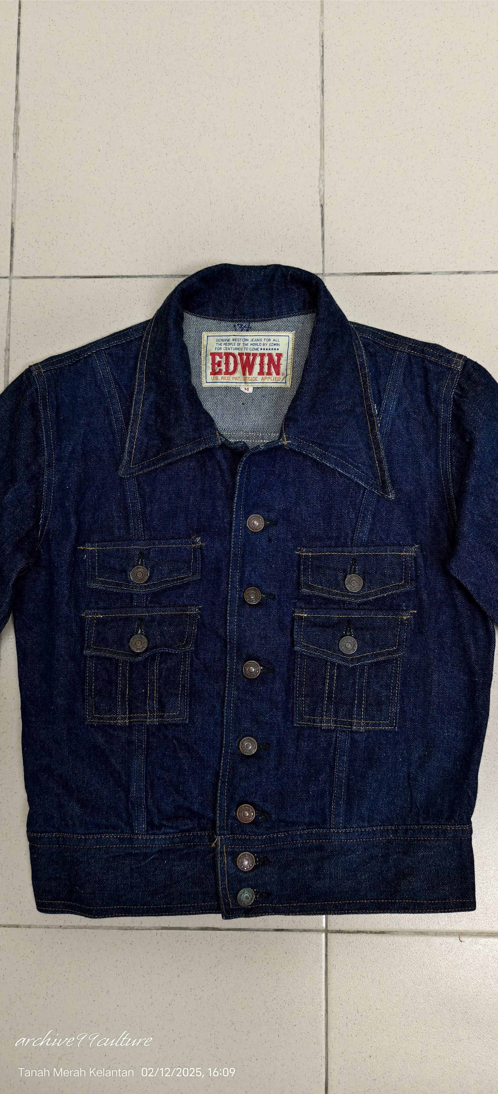 Edwin Vintage 1970's 4 pocket Edwin denim jacket Size US S / EU 44-46 / 1 - 5 Thumbnail