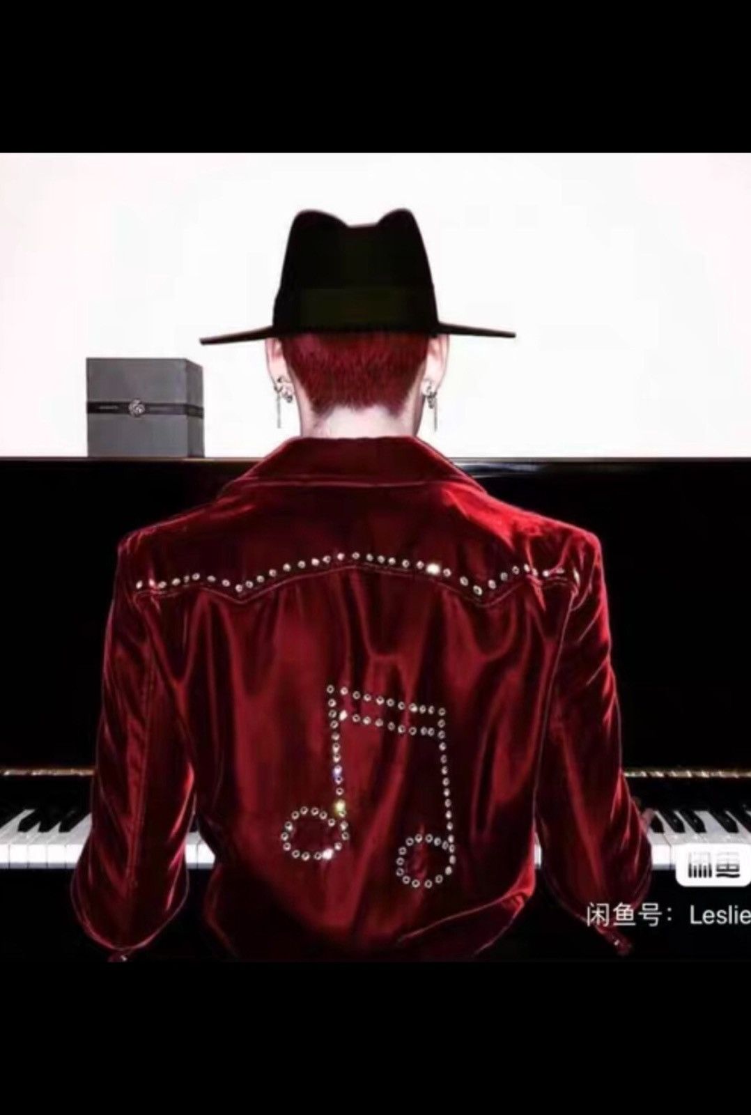 Saint Laurent Paris Saint Laurent SLP 2016FW Wine Red Velvet Musical Note Jacket Size US S / EU 44-46 / 1 - 7 Thumbnail