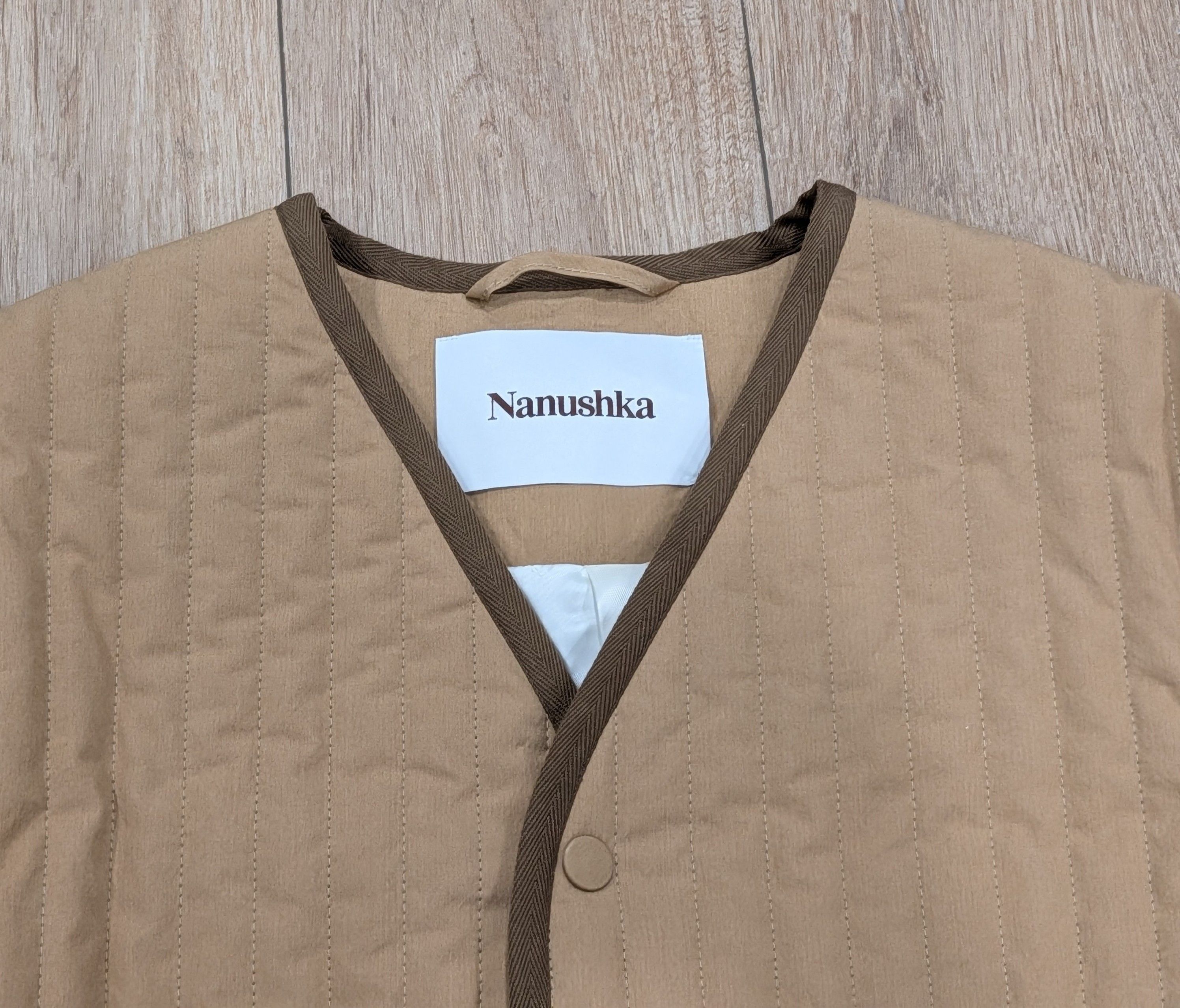 Nanushka Mens NANUSHKA "Loris" Quilted Jacket Beige Large Size US L / EU 52-54 / 3 - 2 Thumbnail