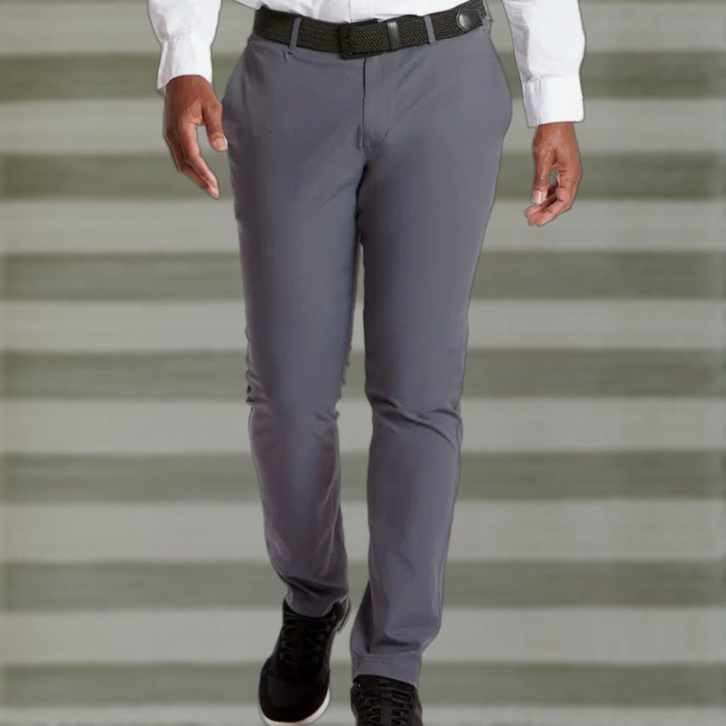 Vintage Public Rec Men's Chino Pants Slate 38x30 Gray Polyester Flat Front Straight 100% Stretch Pockets City Preppy Casual Regular Mens Size US 38 / EU 54 - 1 Thumbnail