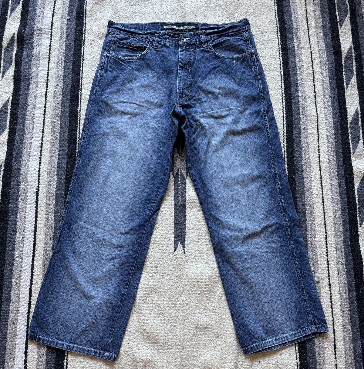 Ecko Unltd. Y2K Ecko Unltd Embroidered Baggy Wide Leg Jean 38W Size US 38 / EU 54 - 2 Thumbnail