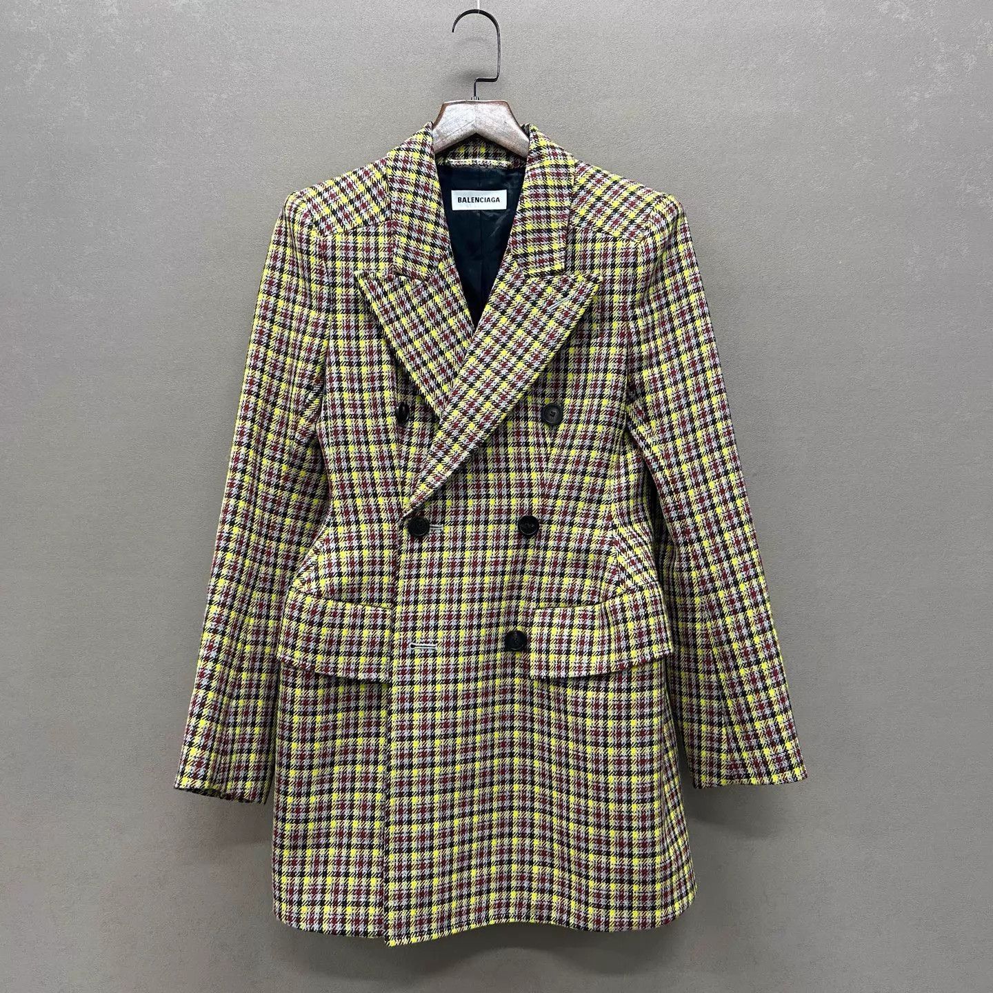 Balenciaga Balenciaga Check Wool Hourglass Blazer Wmns 34 99 New Size XXS / US 00 / IT 34 - 1 Thumbnail
