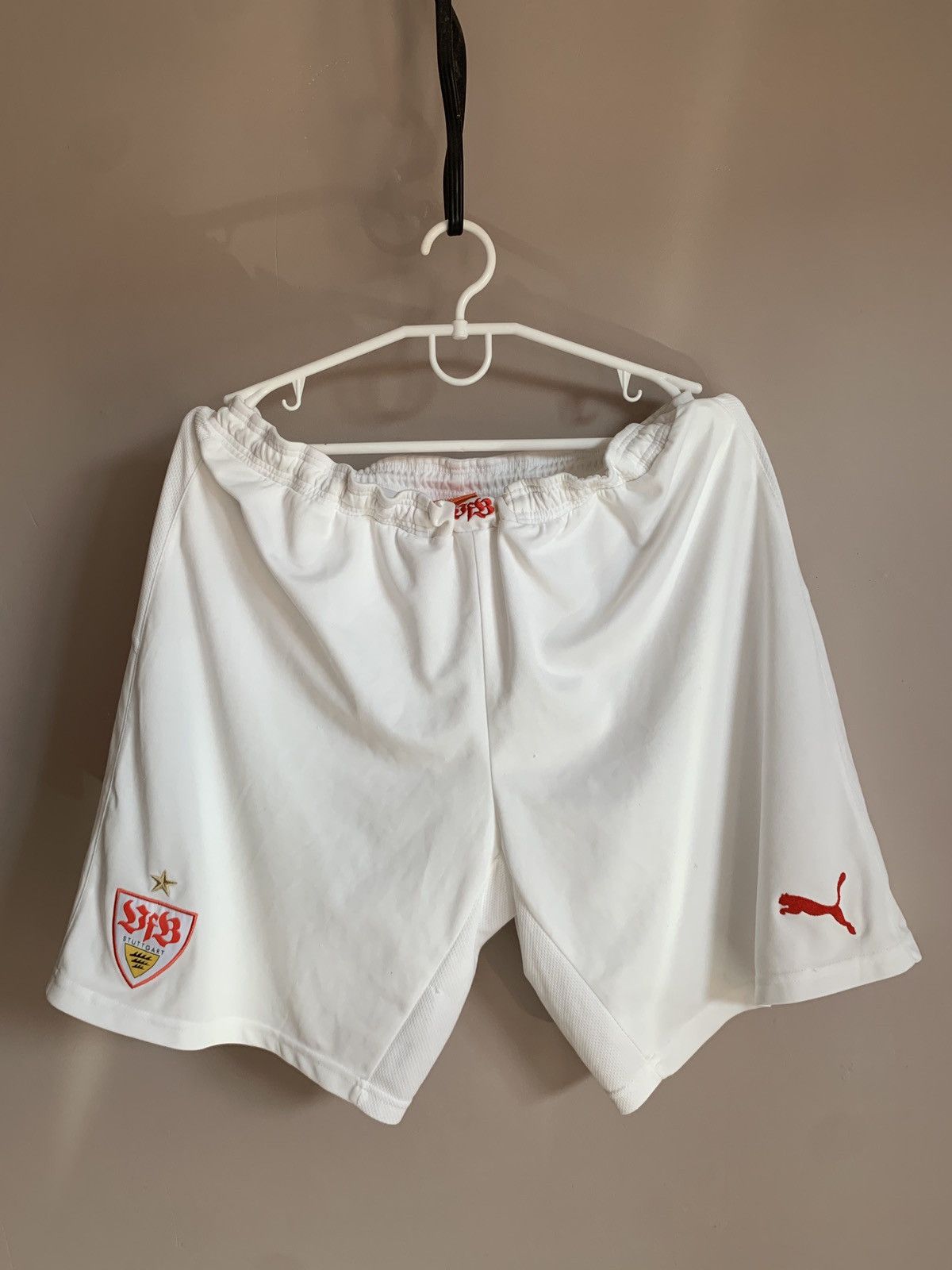 Puma Stuttgart VFB puma home soccer football shorts Germany Size US 34 / EU 50 - 1 Thumbnail