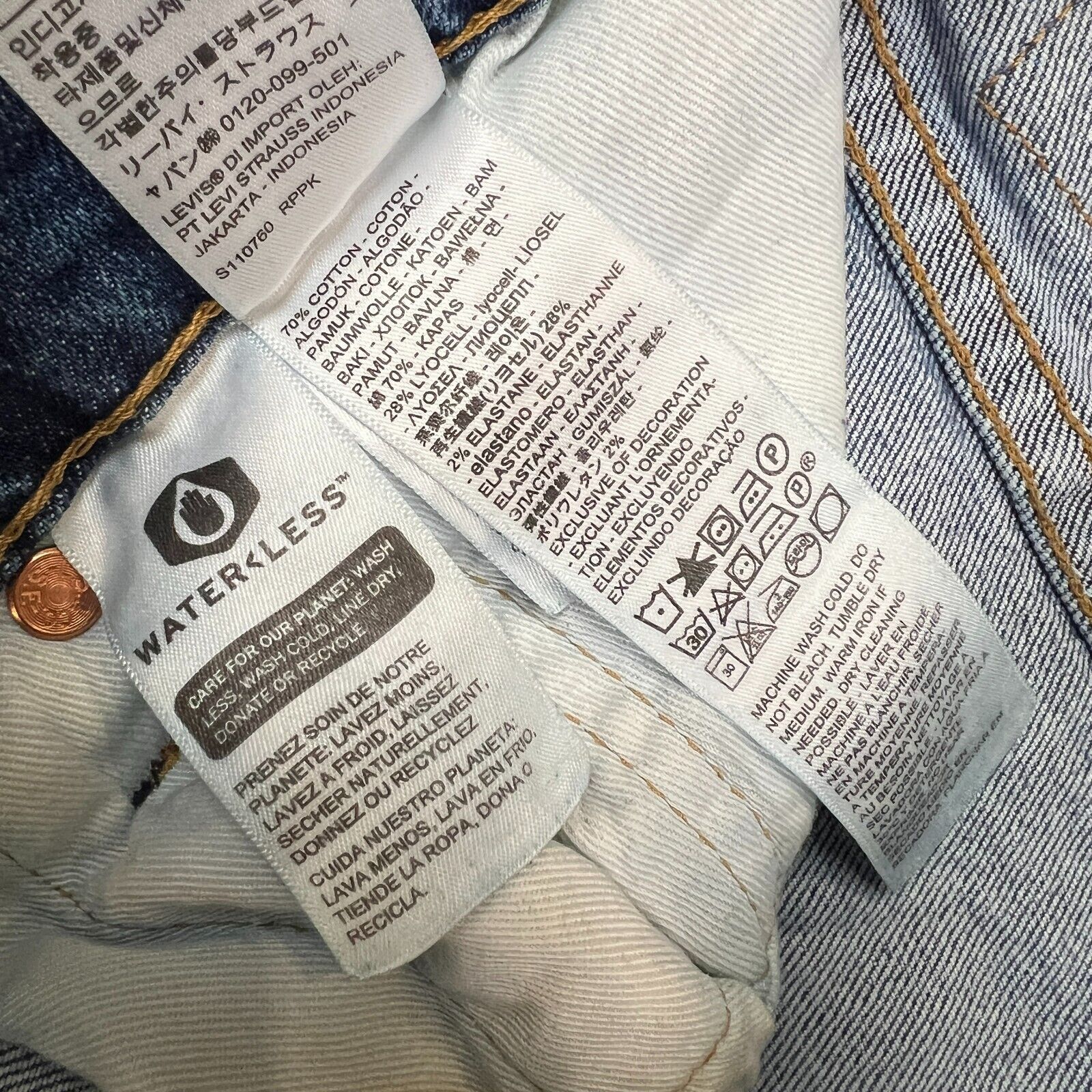 Levi's × Vintage Levi's 502 Jeans 31x30 Regular Taper Fit Premium Denim Pants Size US 31 - 10 Thumbnail