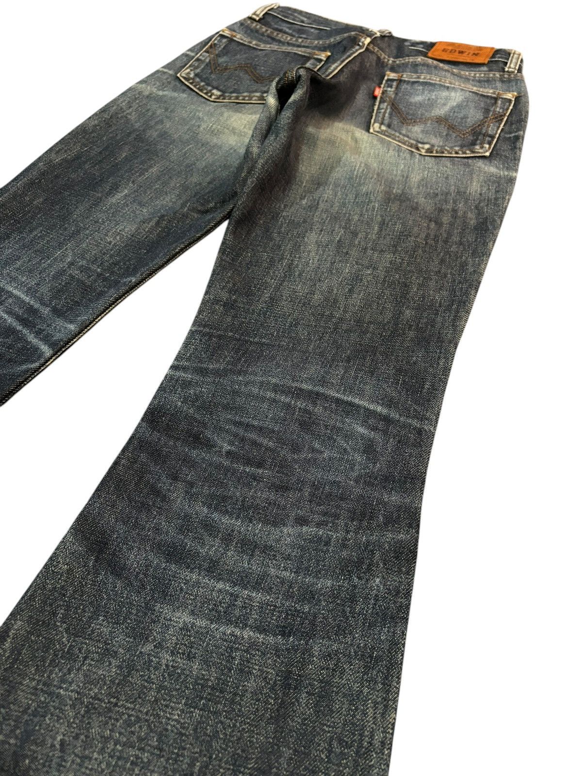 Edwin × Japanese Brand × Seditionaries Vintage Y2k Edwin 400 Bootcut Flared Faded Jeans Size US 26 / EU 42 - 6 Thumbnail