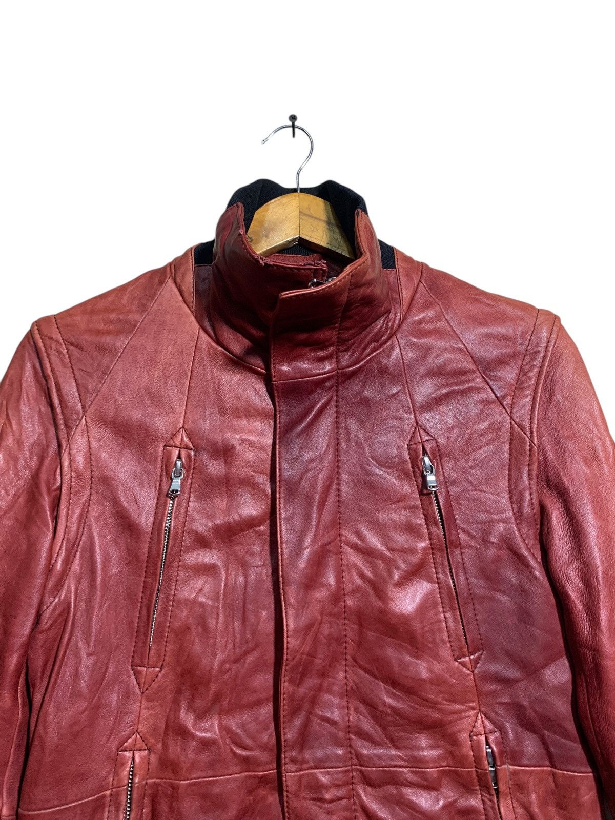 Japanese Brand 🔥GROSBEC SHEEPSKIN LEATHER CONVICTIBLES SLEEVES Size US XL / EU 56 / 4 - 5 Thumbnail