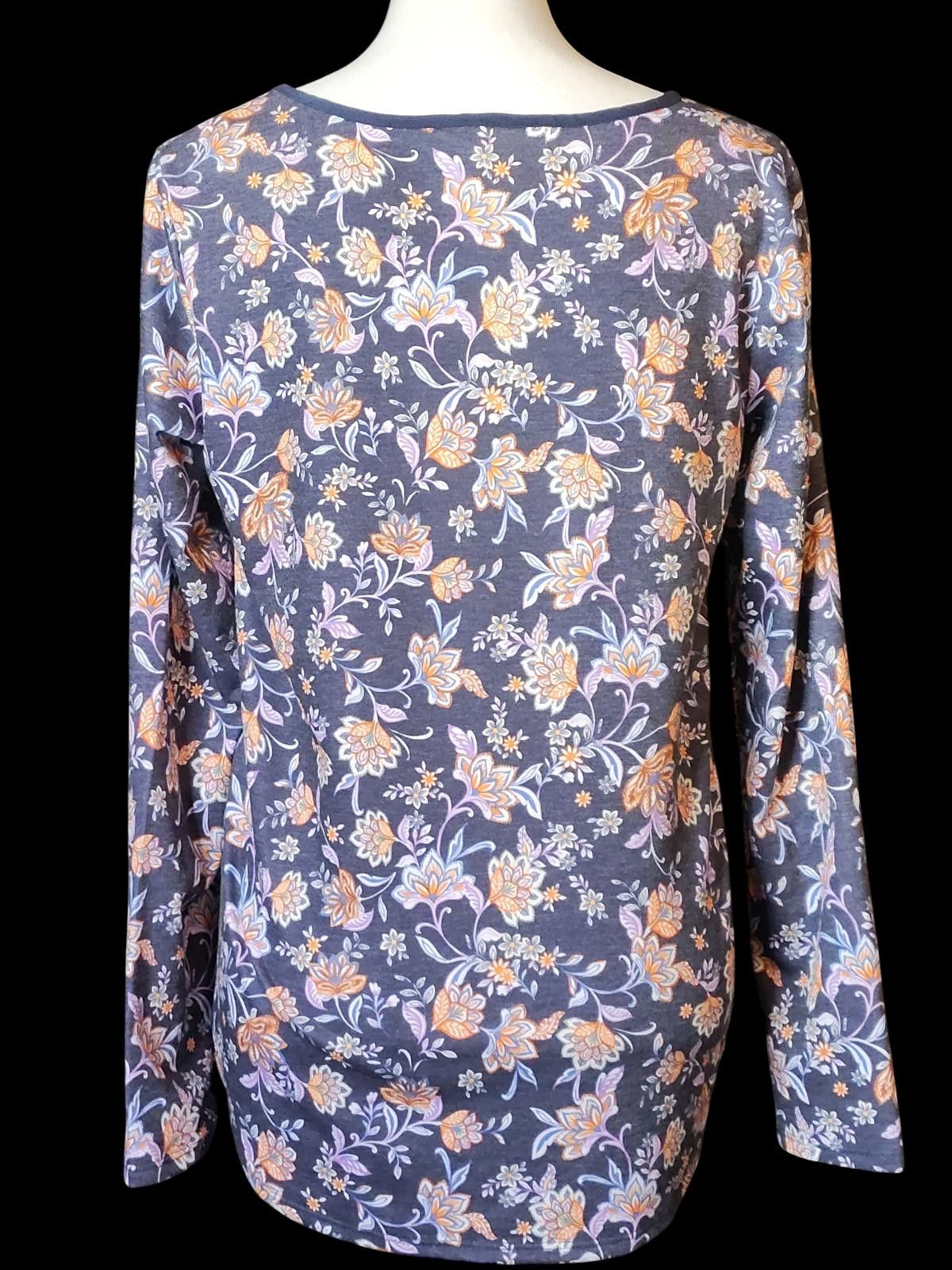 Other Xhilaration Women's Floral Lace-Up Long Sleeve Blouse Size S / US 4 / IT 40 - 5 Thumbnail