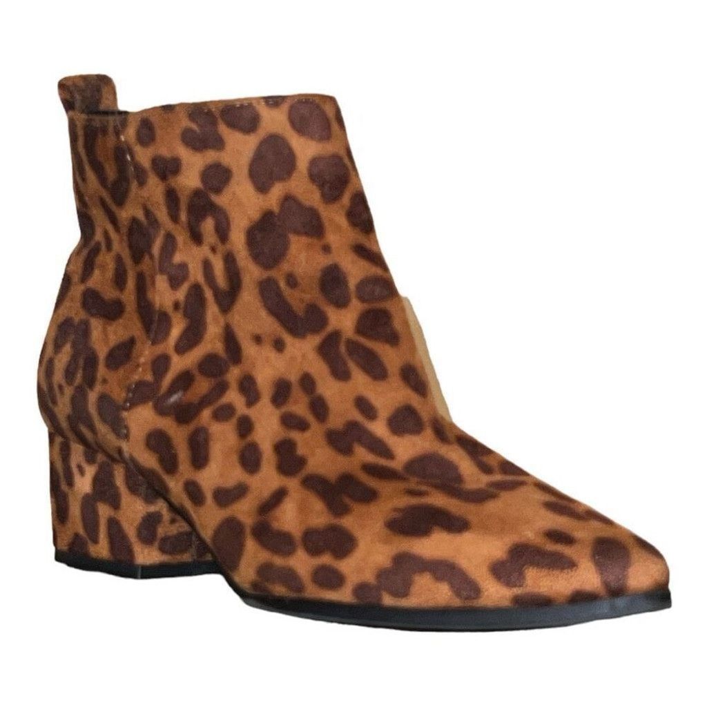 Other A New Day Valerie Microsuede Leopard Print Ankle Boots Size US 6 / IT 36 - 1 Thumbnail