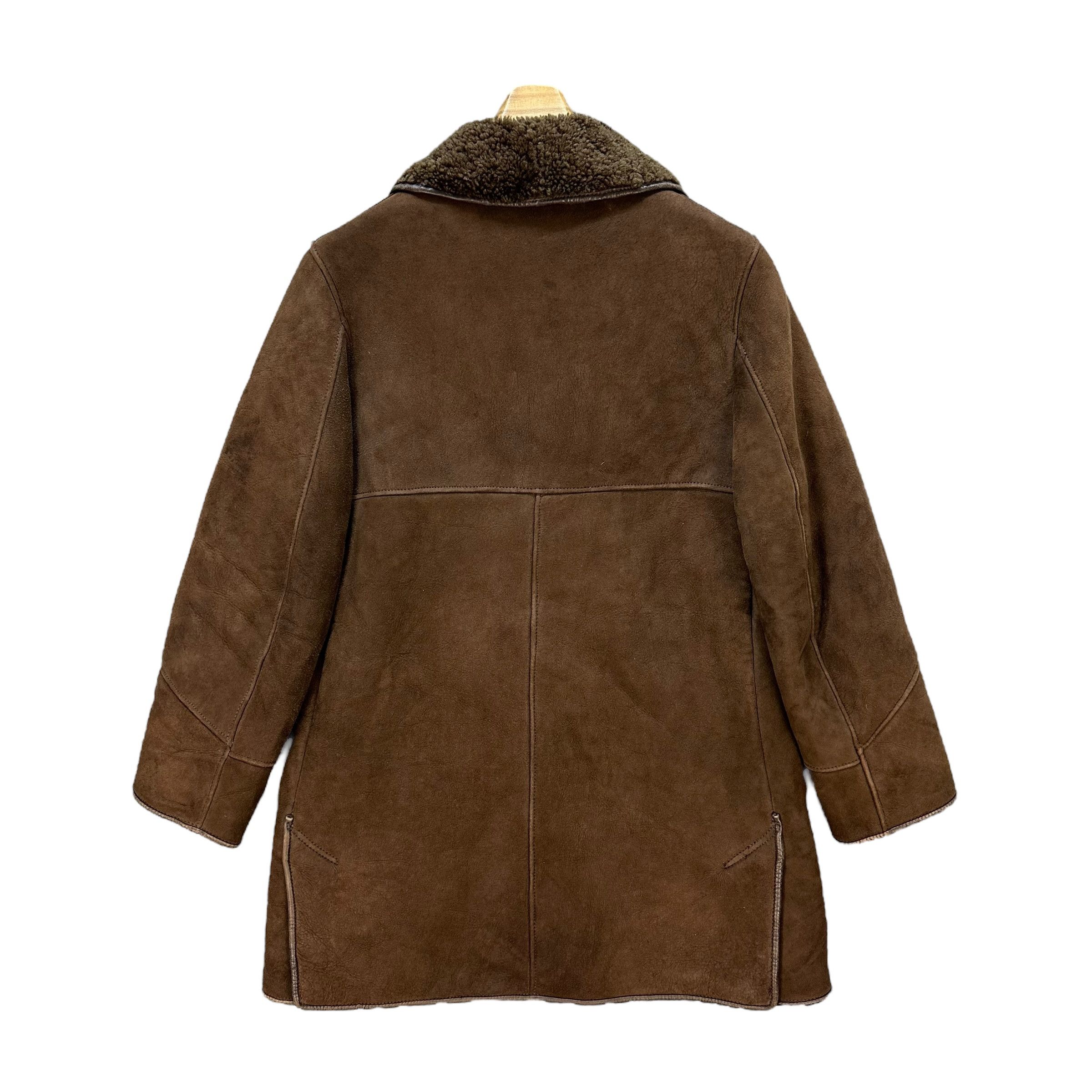 Vintage YEOVIL SHEEPSKIN SHOP Suede Leather Coat Jacket #A50-1180 Size S / US 4 / IT 40 - 10 Thumbnail