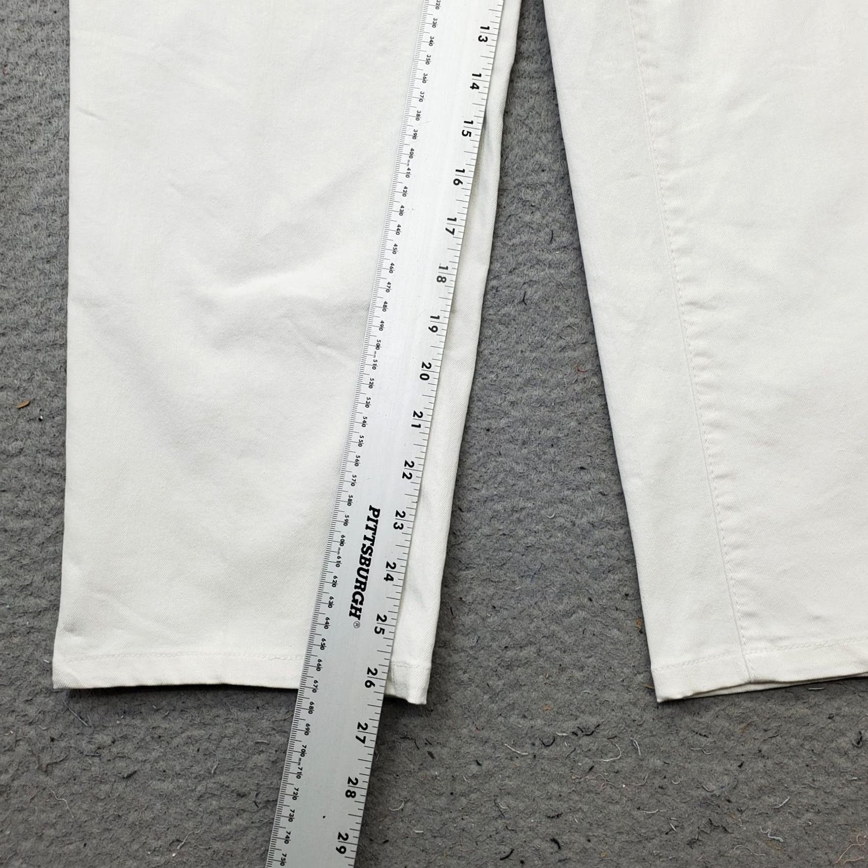 Denime Denim 24/7 Straight Jeans Womens 18W White Stretch Boho Streetwear Light Wash Denim 24/7 Womens 18W White Stretch Straight Jeans Size 40" / US 18 - 4 Thumbnail