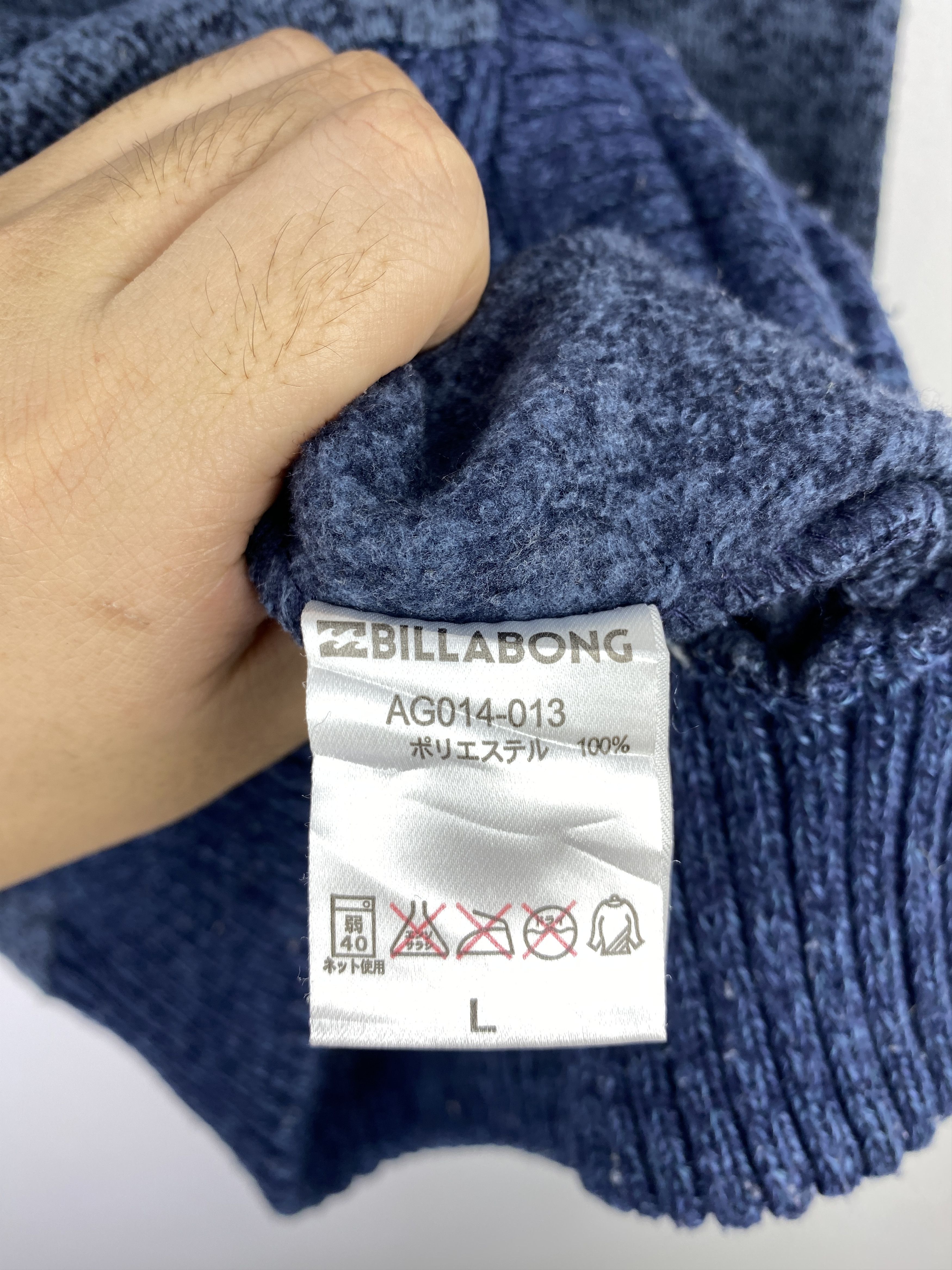 Billabong Vintage Billabong Sherpa Lined Knit Zipper Hoodie BP0052 Size US L / EU 52-54 / 3 - 6 Thumbnail
