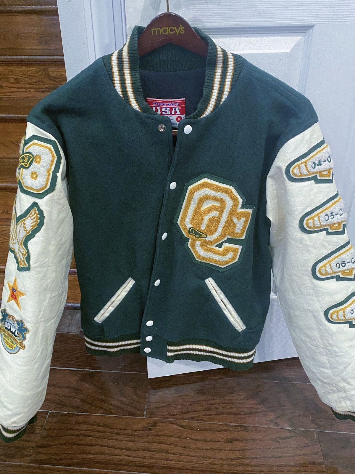 Vintage Vintage Varsity Jacket Green/Gold | Grailed