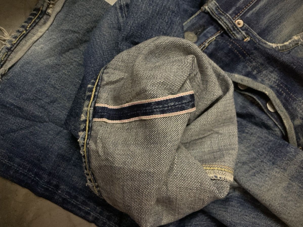 Japanese Brand × Sugar Cane Vintage Sugar Cane Selvedge Flare Distress Denim Jeans Size US 32 / EU 48 - 9 Thumbnail