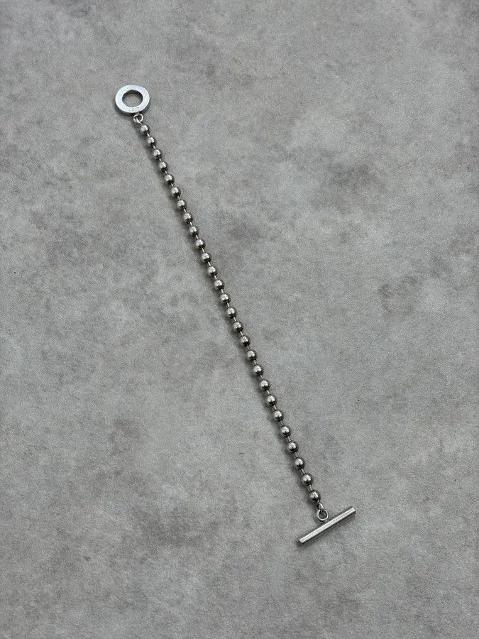 Vintage 2000s Gucci Silver Beaded Anchor Chain Bracelet Size ONE SIZE - 2 Thumbnail