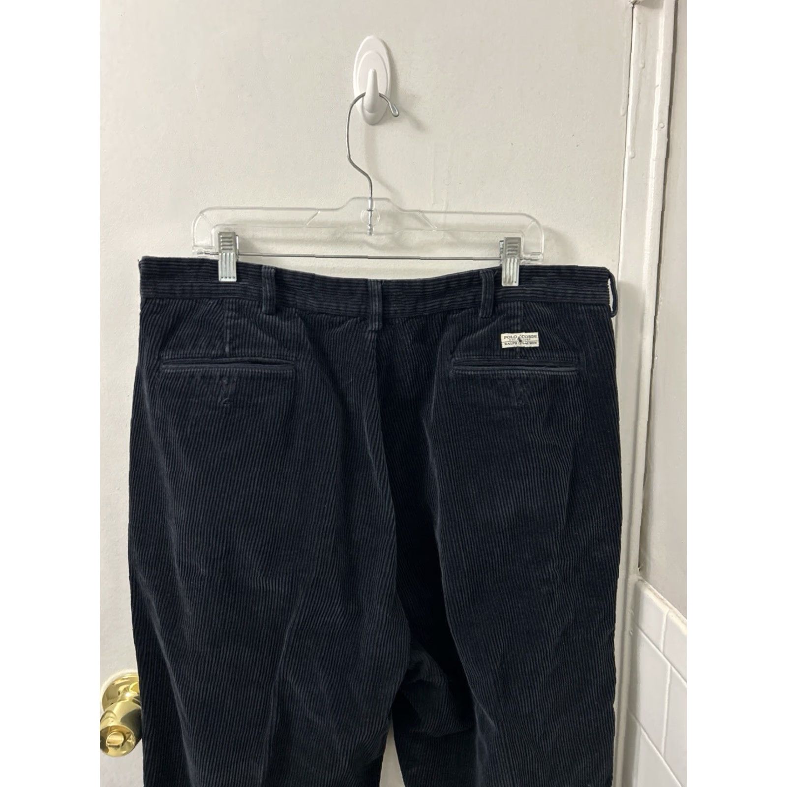 Polo Ralph Lauren VTG Polo Ralph Lauren Andrew Corduroy Pants Mens 40x30 Navy Pleated Trousers Size US L / EU 52-54 / 3 - 7 Thumbnail