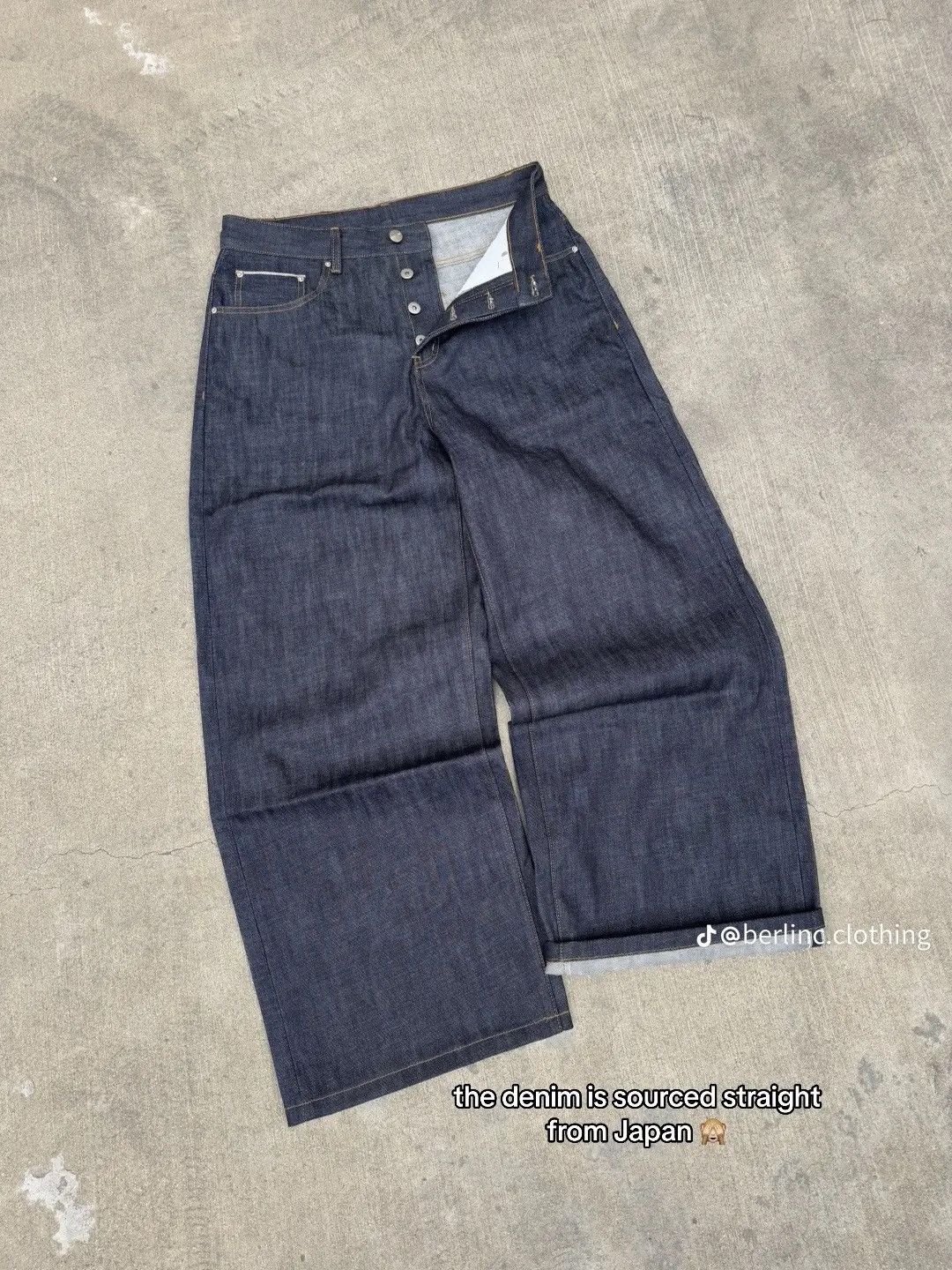 Japanese Brand Japanese Indigo Wide Straight Leg Selvedge Raw Denim Jeans Size US 30 / EU 46 - 8 Thumbnail
