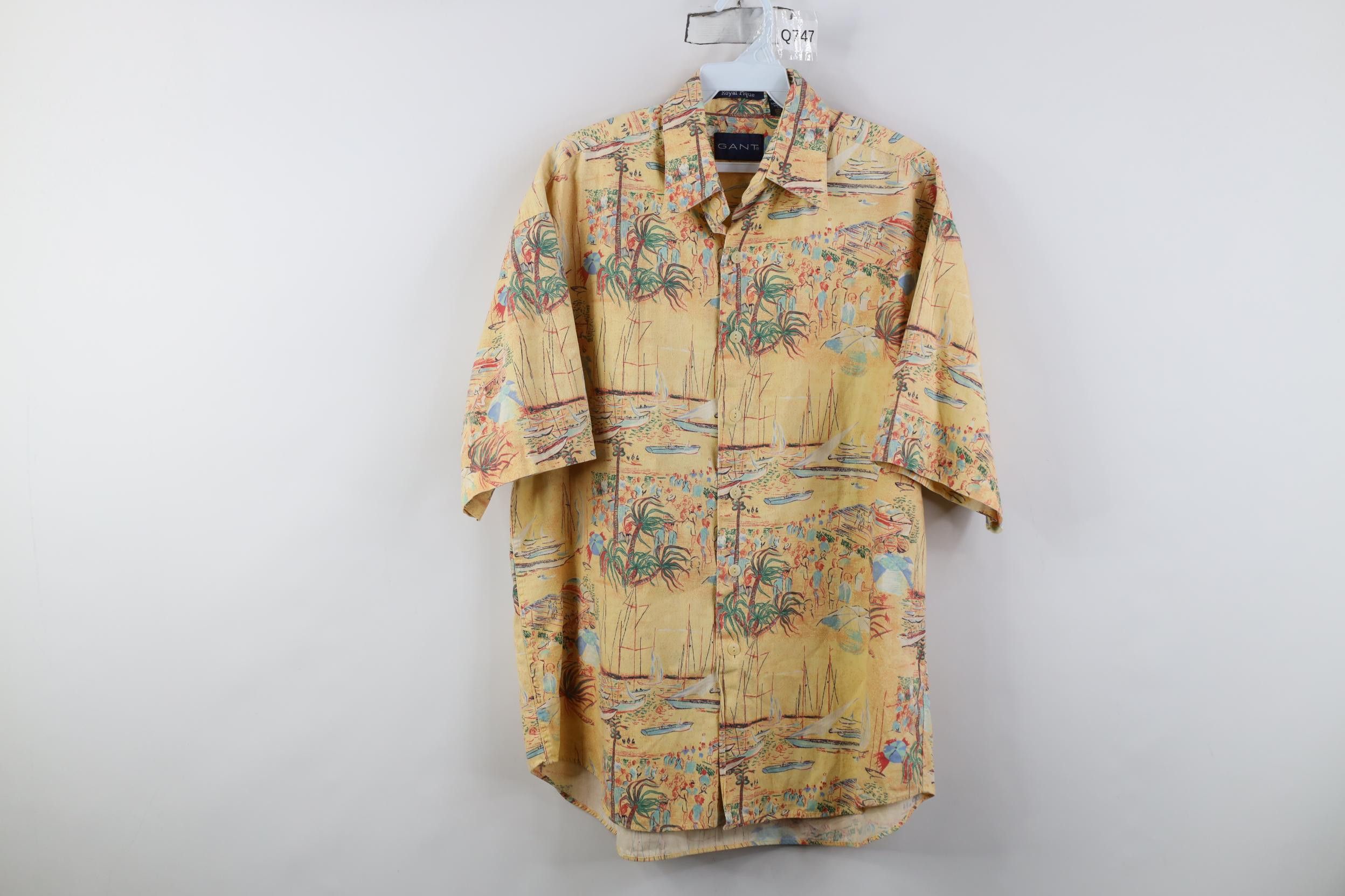 Vintage Vintage 90s Streetwear Beach Luau Hawaiian Button Shirt Size US M / EU 48-50 / 2 - 1 Thumbnail