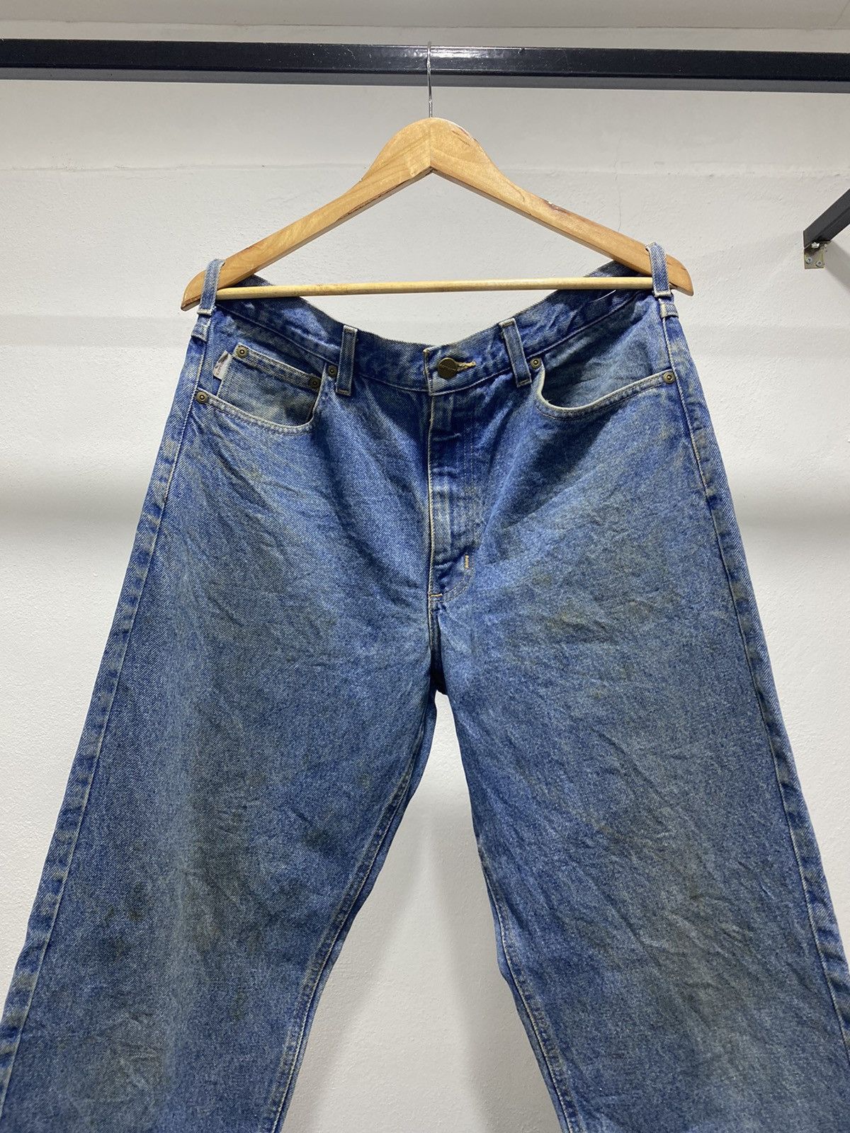 Carhartt × Vintage Carhartt Blue Denim 90s Size US 35 - 9 Thumbnail