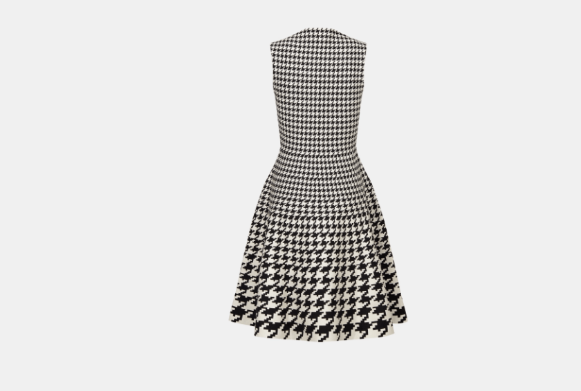 Dior o1w1db10525 214L01 Mid-Length Dress in Black/White Size M / US 6-8 / IT 42-44 - 2 Thumbnail