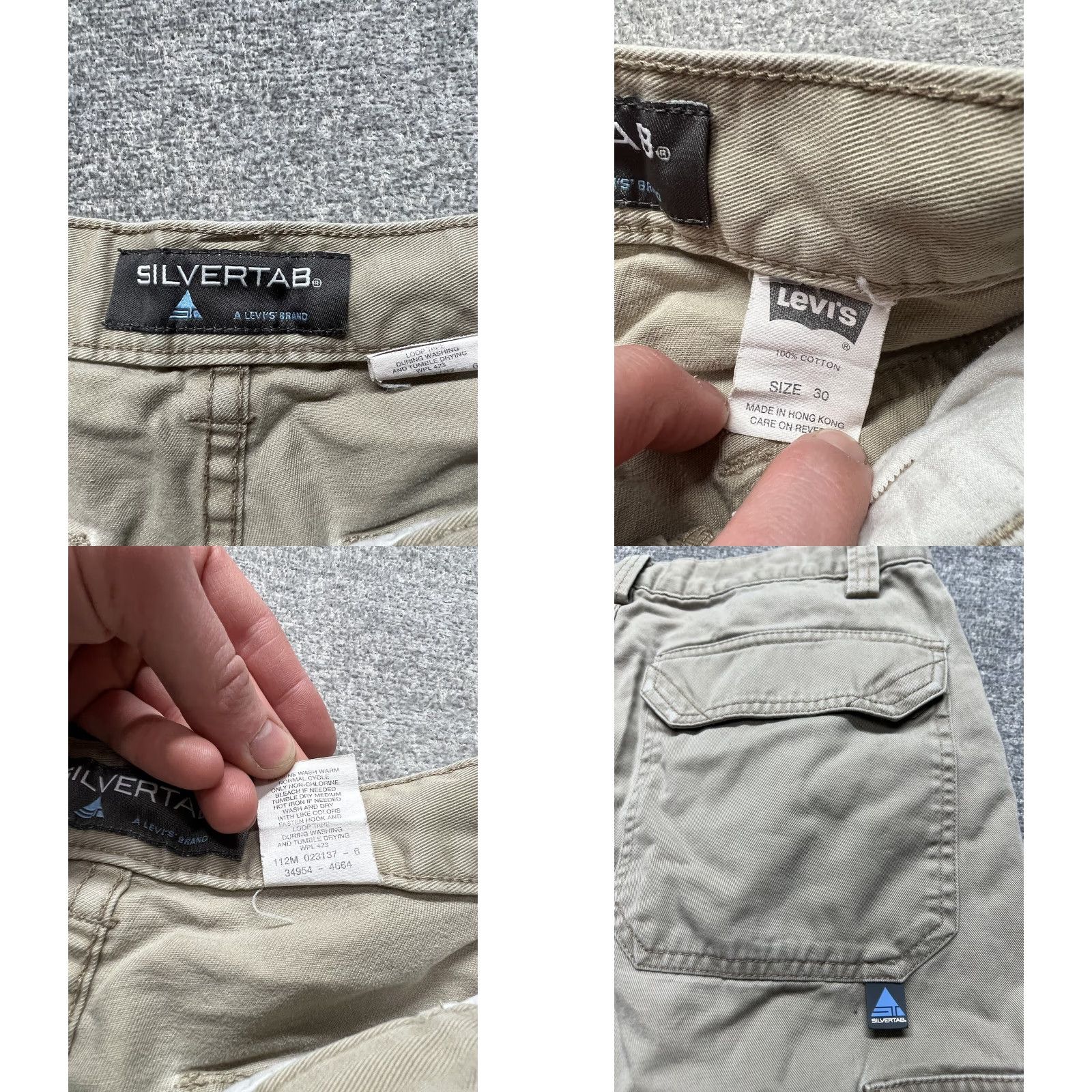 Levi's VINTAGE Levi's SilverTab Cargo Shorts Size 30 Men’s Beige Tan 10” Denim 5-Pocket Design Distressed Relaxed Size US 30 / EU 46 - 8 Thumbnail