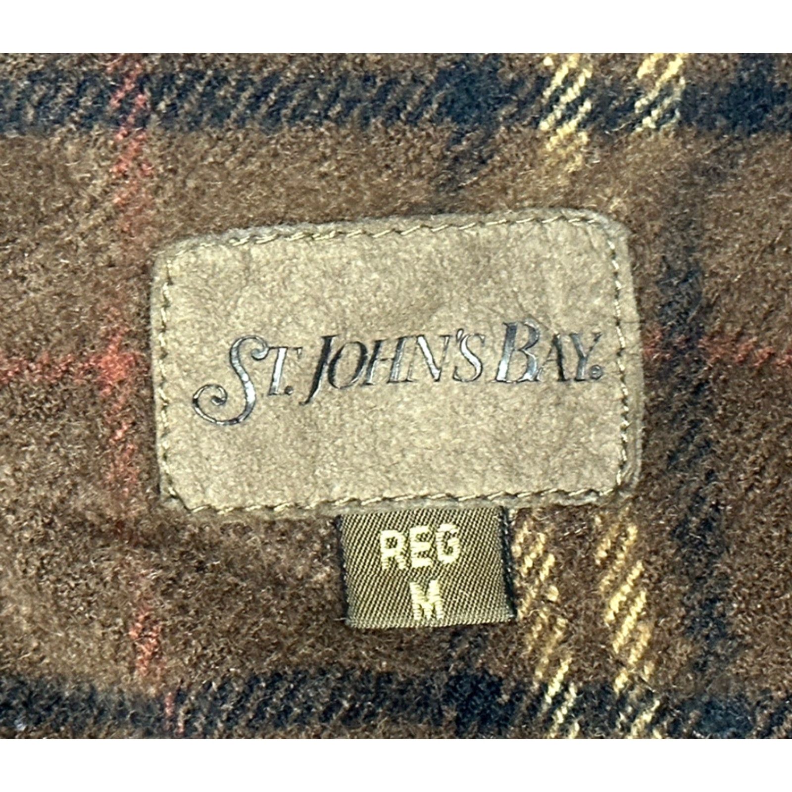 Vintage VINTAGE St Johns Bay Denim Over Coat Mens M Flannel Lined Corduroy Collar Coat Mens Medium Blue Denim Overcoat Size US M / EU 48-50 / 2 - 8 Thumbnail