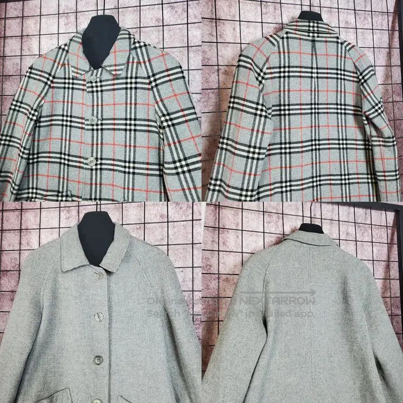 Burberry Burberry Women's Grey Wool Reversible Coat. Size S / US 4 / IT 40 - 3 Thumbnail