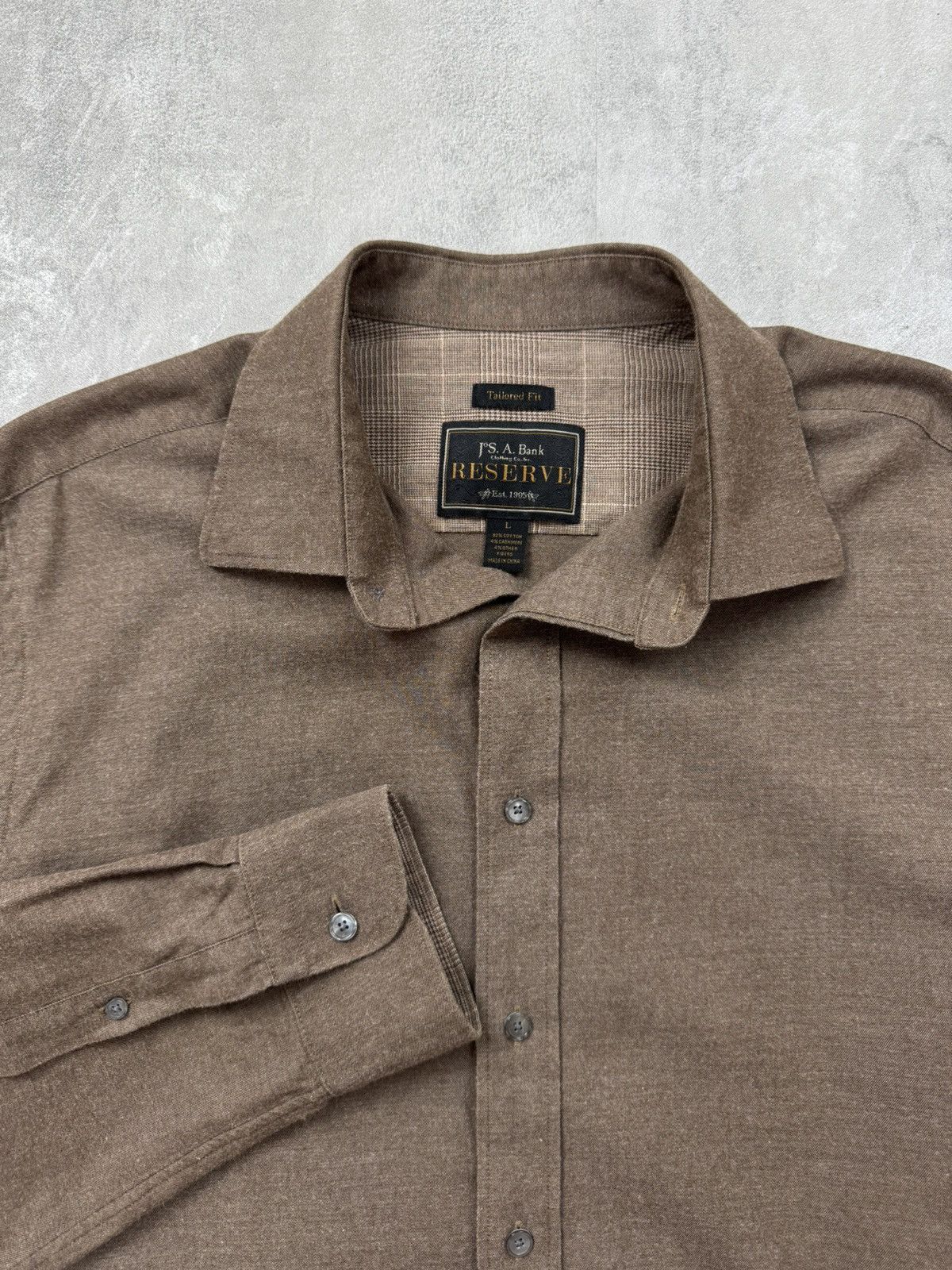Designer × Jos. A. Bank Jos. A. Bank RESERVE Button Up Shirt cotton/cashmere Size US L / EU 52-54 / 3 - 2 Thumbnail
