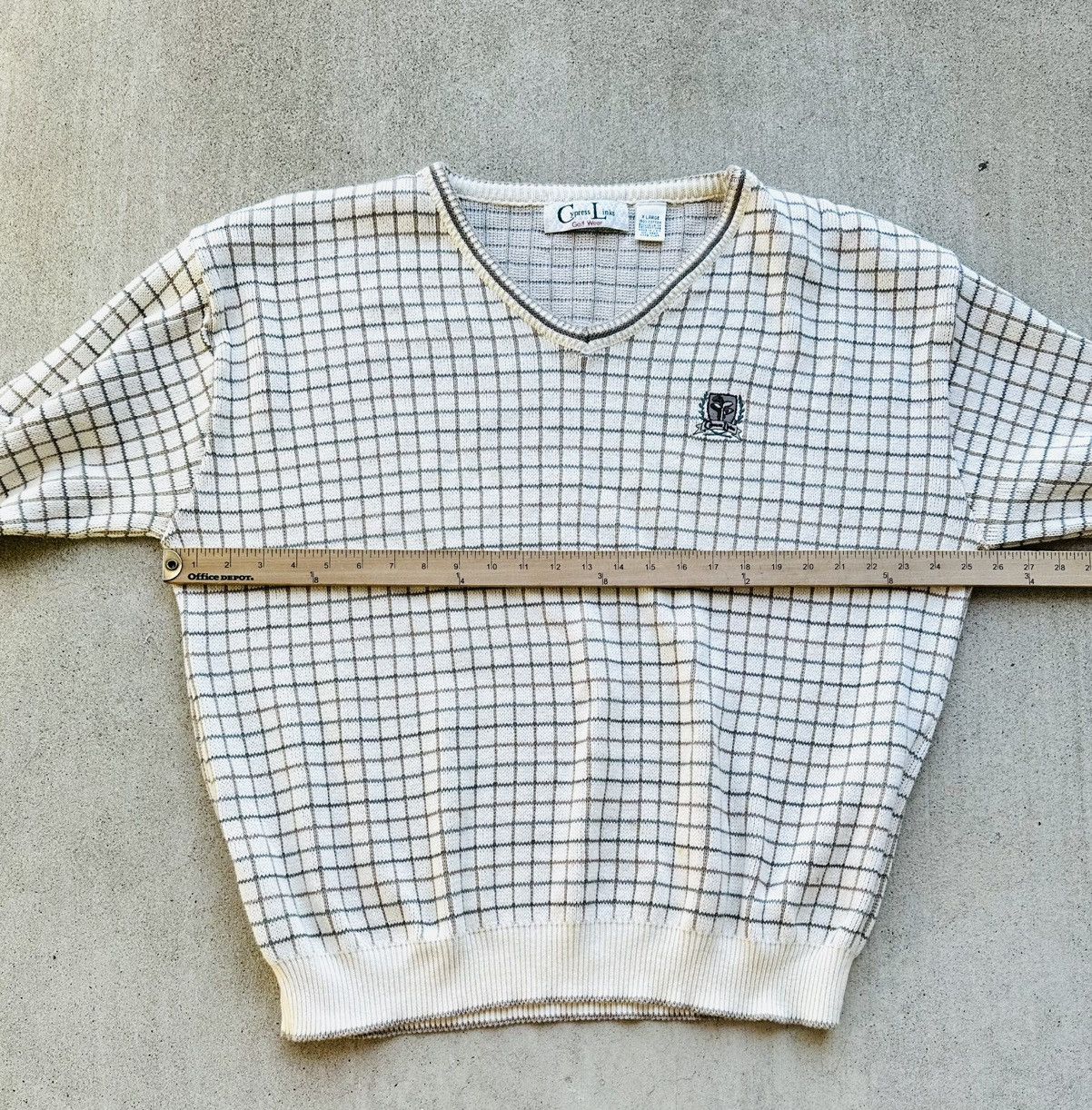 Vintage Vintage Cypress Golf Links V Neck Sweater 80 Check Plaid Size US XL / EU 56 / 4 - 7 Thumbnail