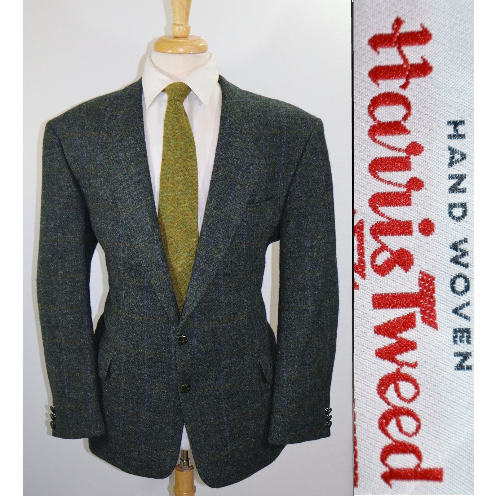 Harris Tweed 46R Vintage Westbury Harris Tweed Forest Green Men's Blazer Size 46R - 1 Thumbnail
