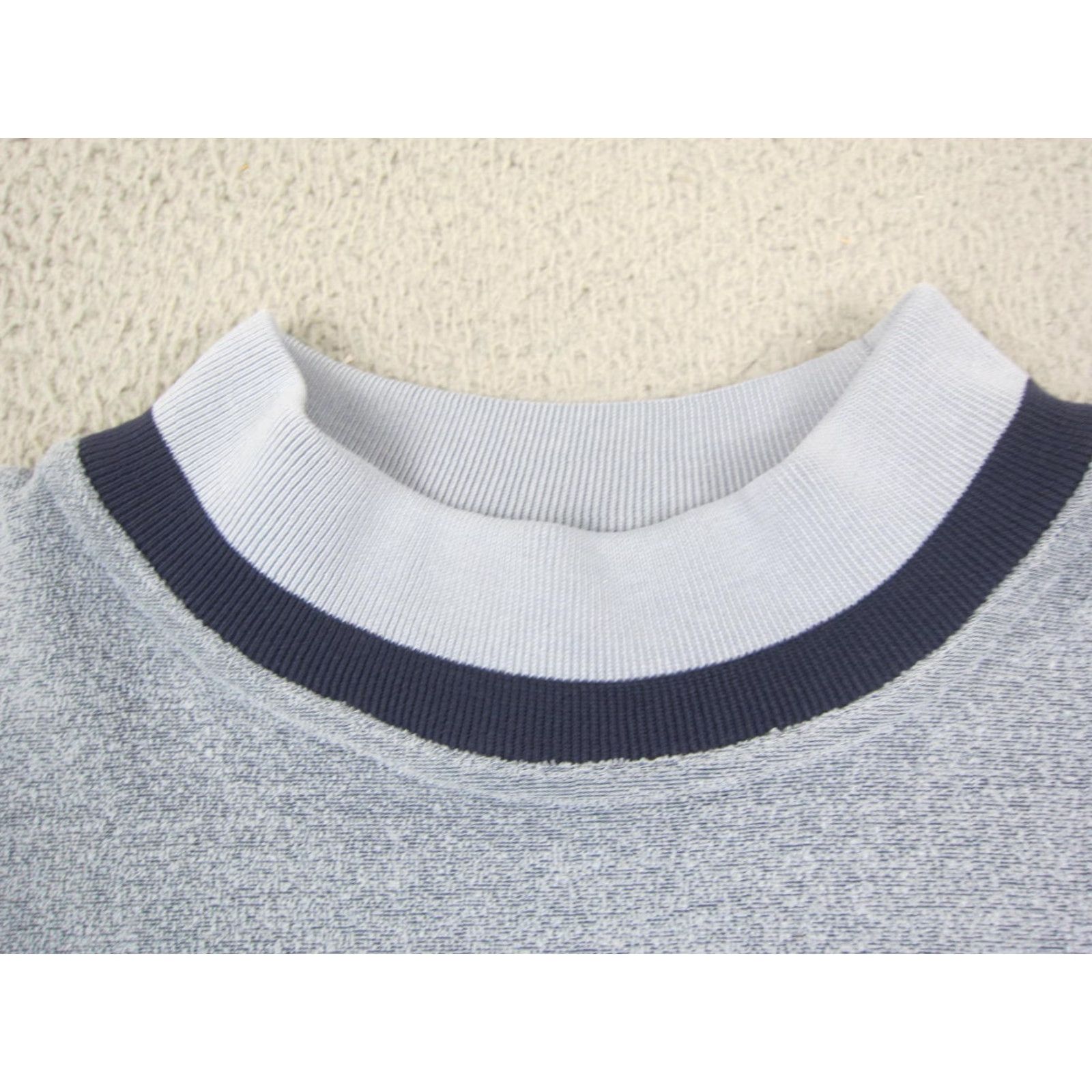 Lee VINTAGE Lee Sweater Womens Medium Blue Terrycloth Long Sleeve Mock Neck 90s Size M / US 6-8 / IT 42-44 - 3 Thumbnail