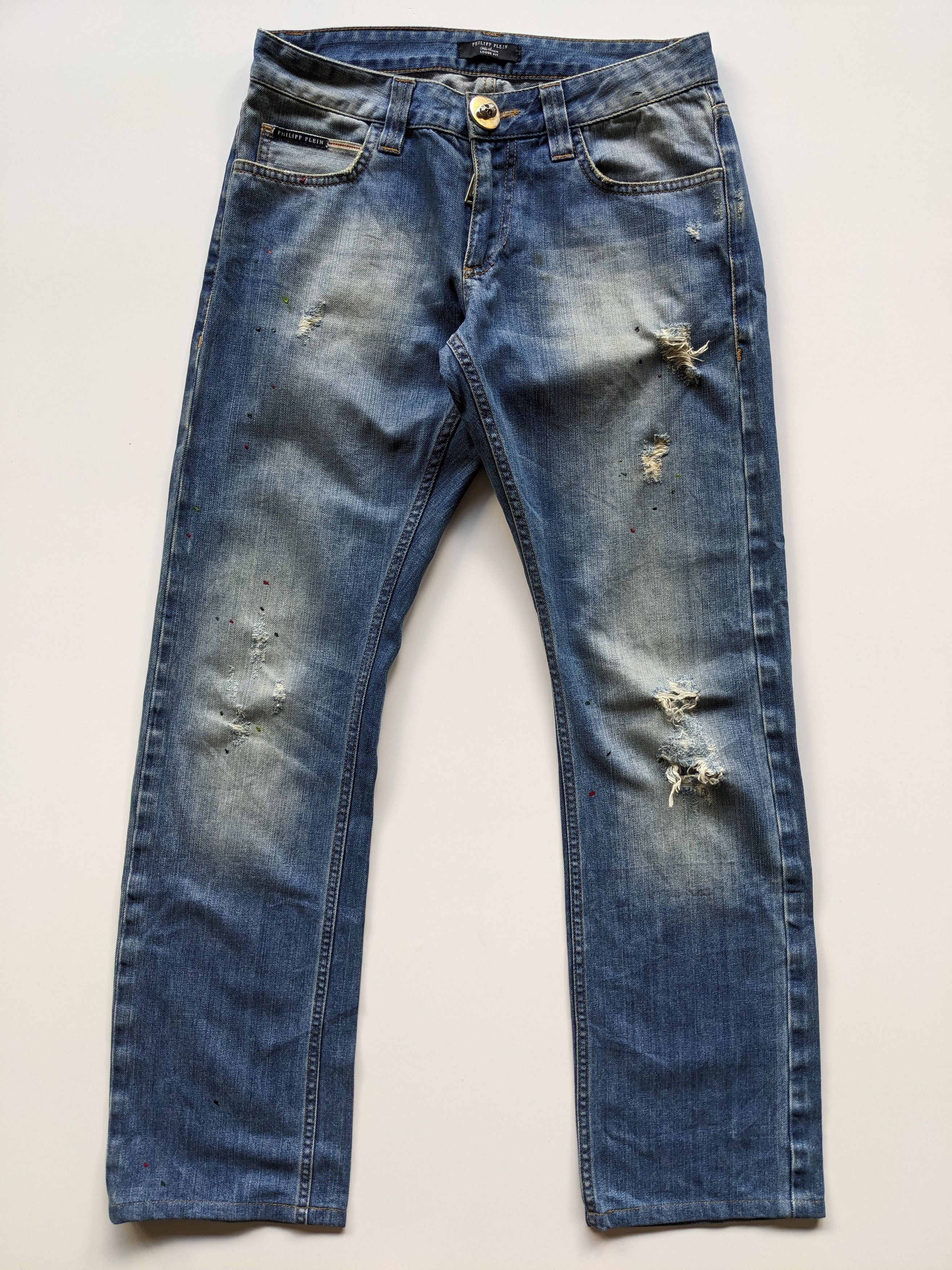 GOSTAR DE FUGA × If Six Was Nine × Philipp Plein Philipp Plein distressed jeans Size US 32 / EU 48 - 1 Thumbnail